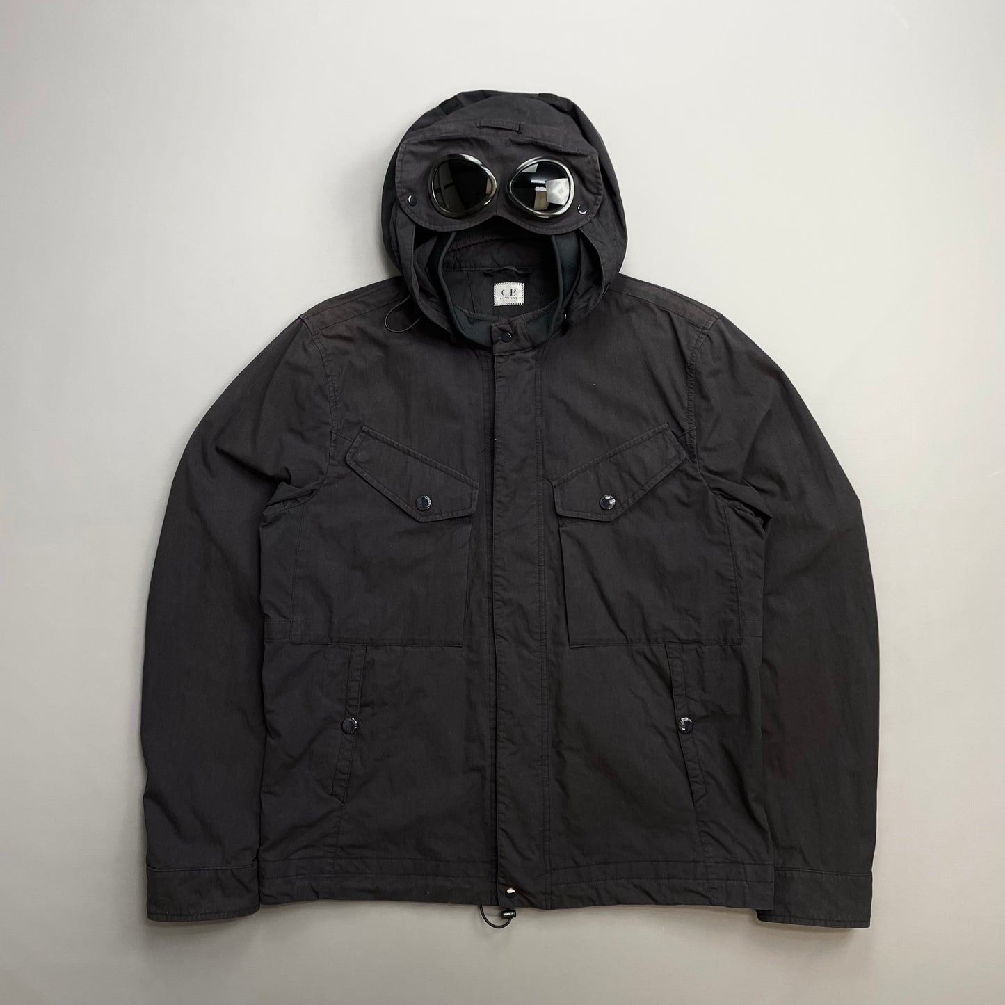 C.P. Company Black 50 Fili Detachable Hood Goggle Jacket