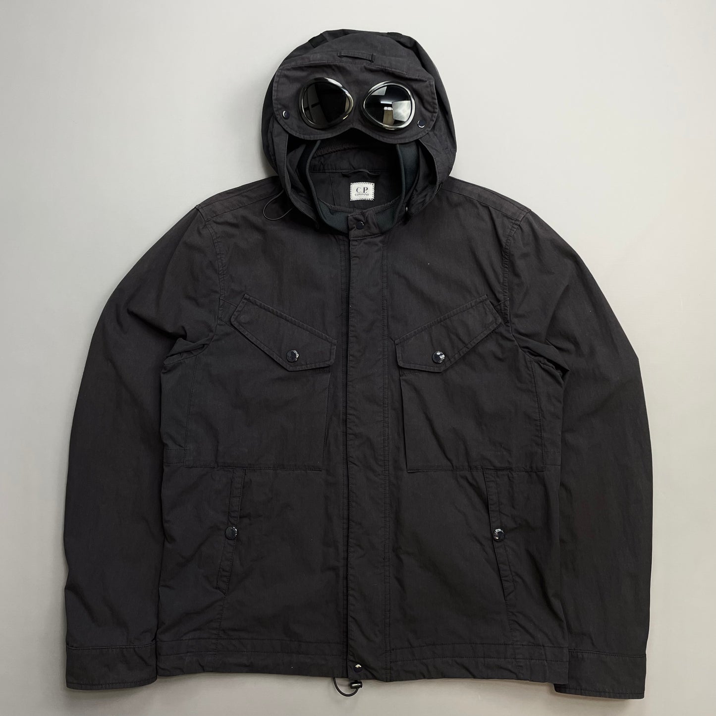 C.P. Company Black 50 Fili Detachable Hood Goggle Jacket