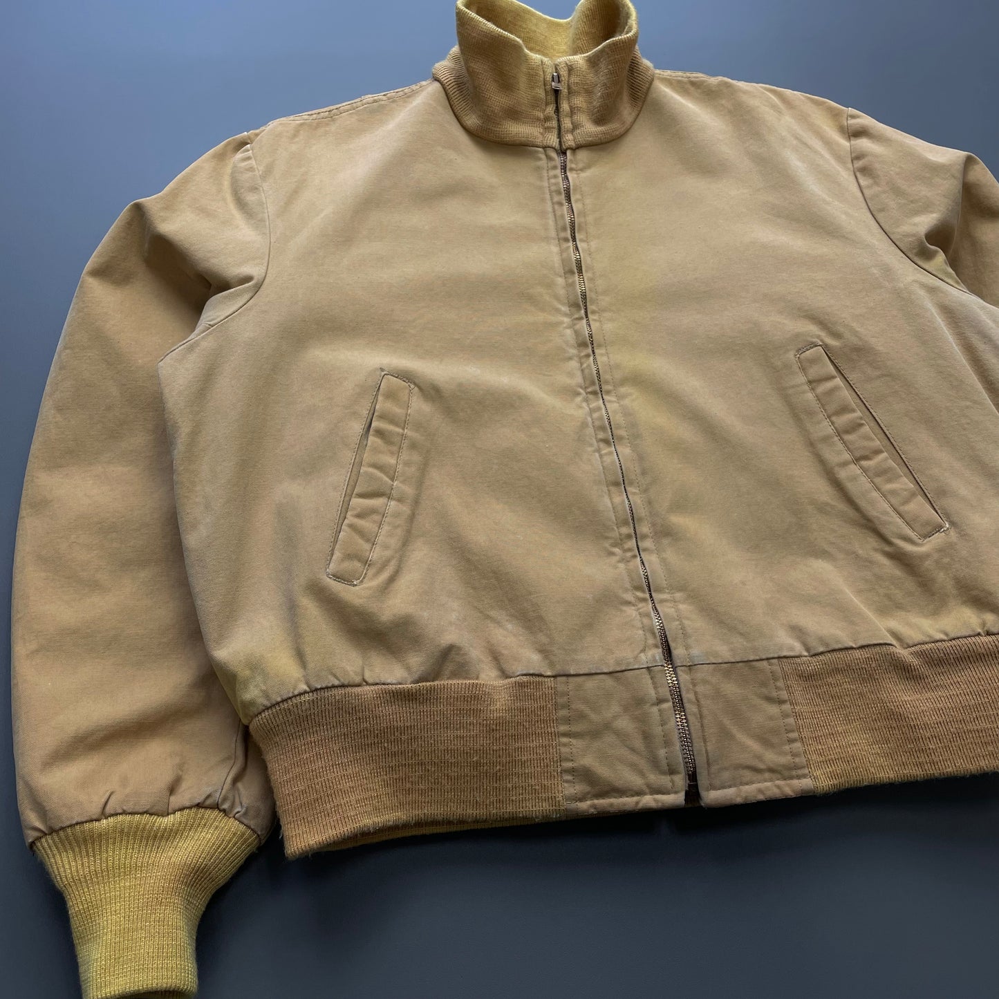 Spiewak & Sons Mustard 80s Type T-1 Tanker Military Bomber Jacket