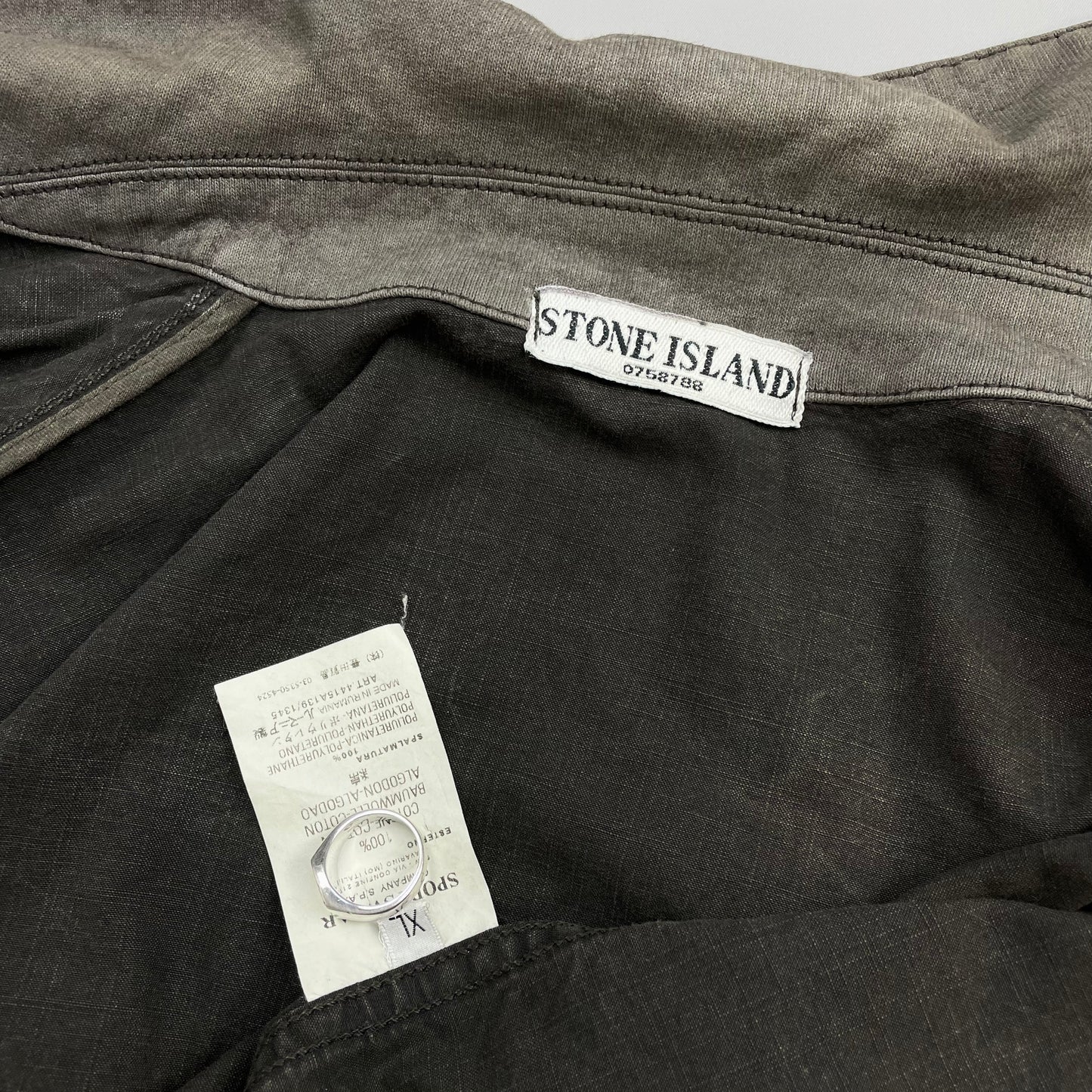 Stone Island Dark Grey SS06 Contrast Collar Multi-Pocket Field Jacket