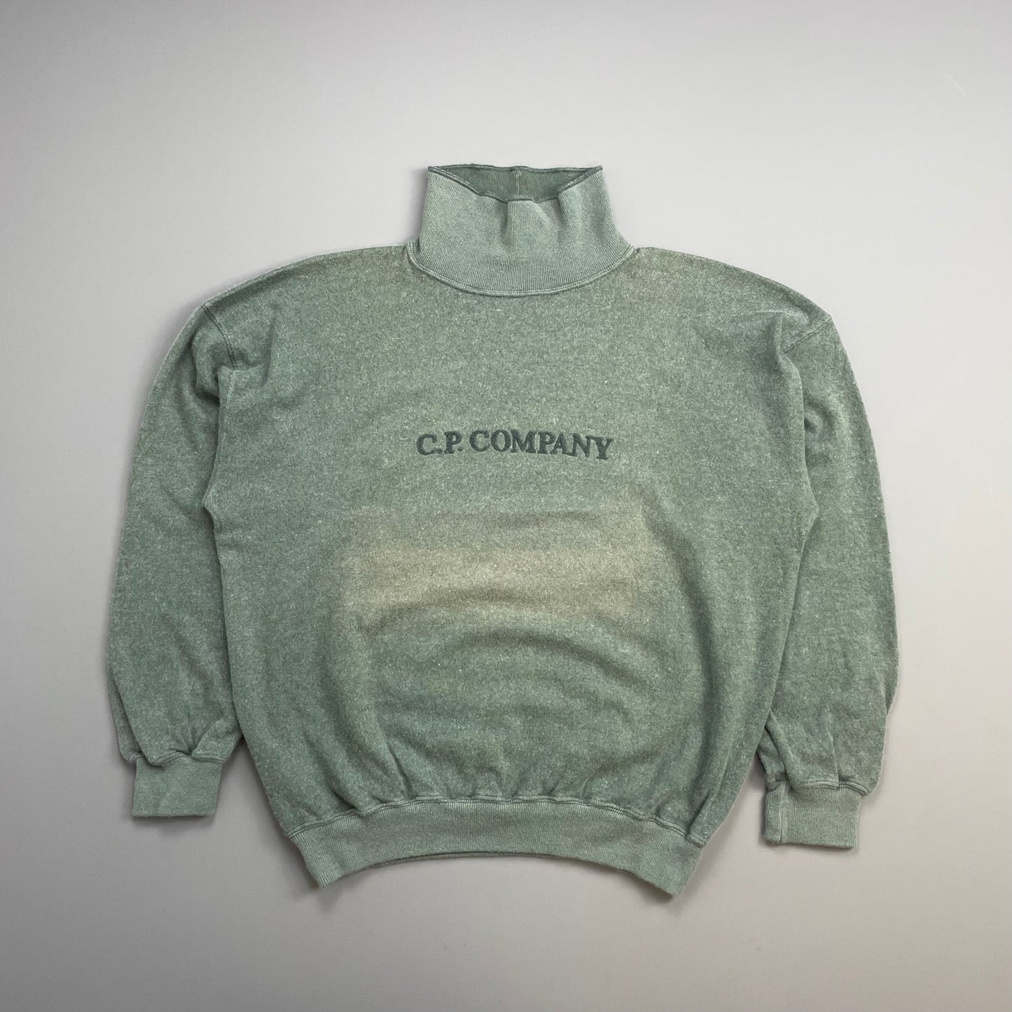 C.P. Company Turquoise 80s Angora Wool Blend High Neck Jumper