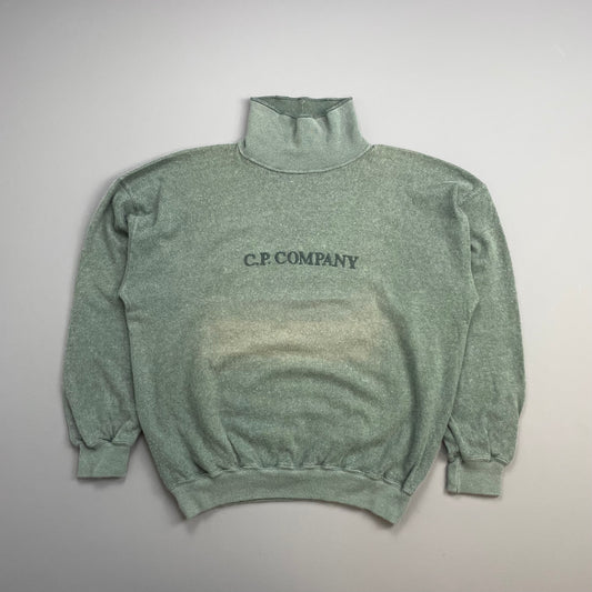 C.P. Company Turquoise 80s Angora Wool Blend High Neck Jumper