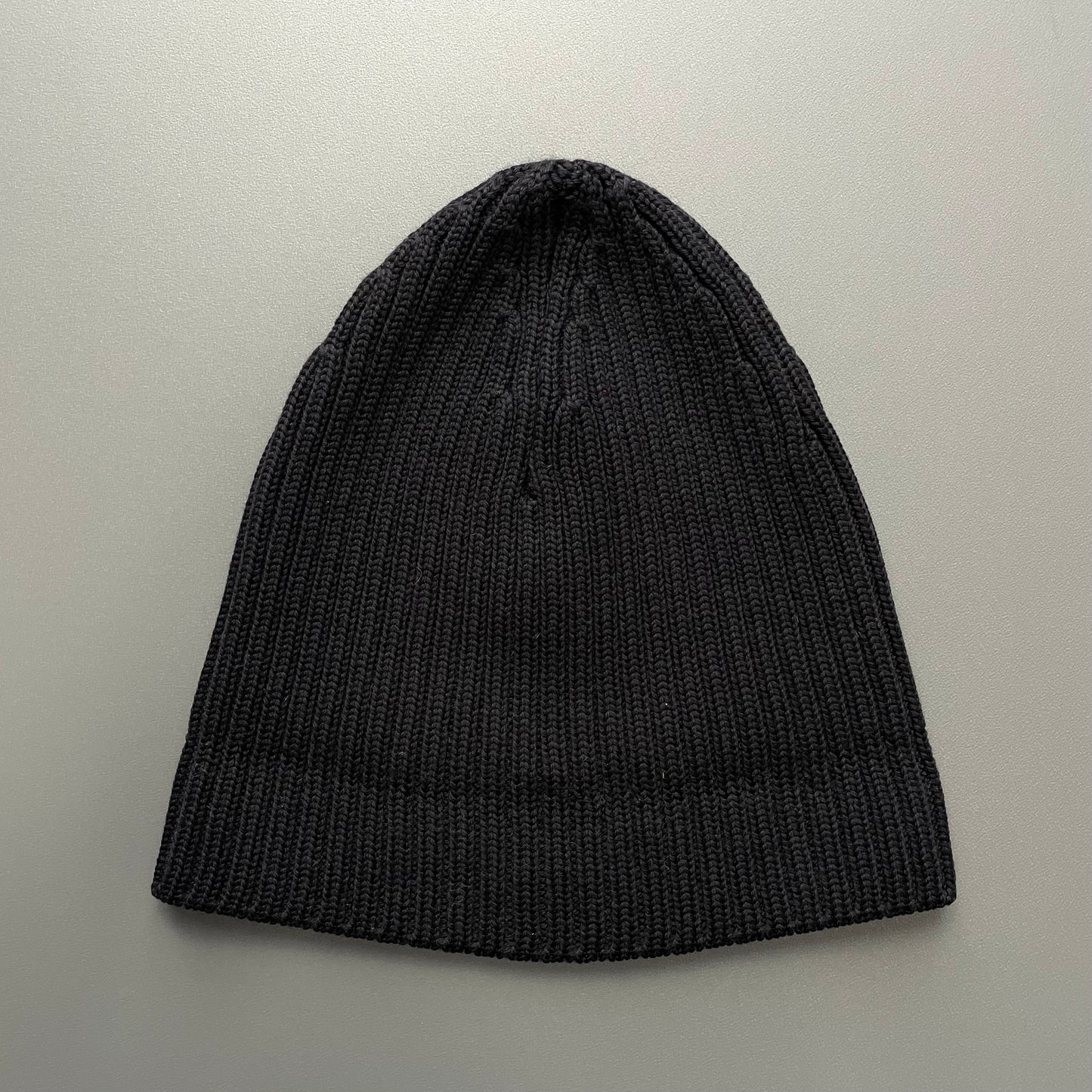 Prada Sport Black 00s Wool Ribbed Beanie