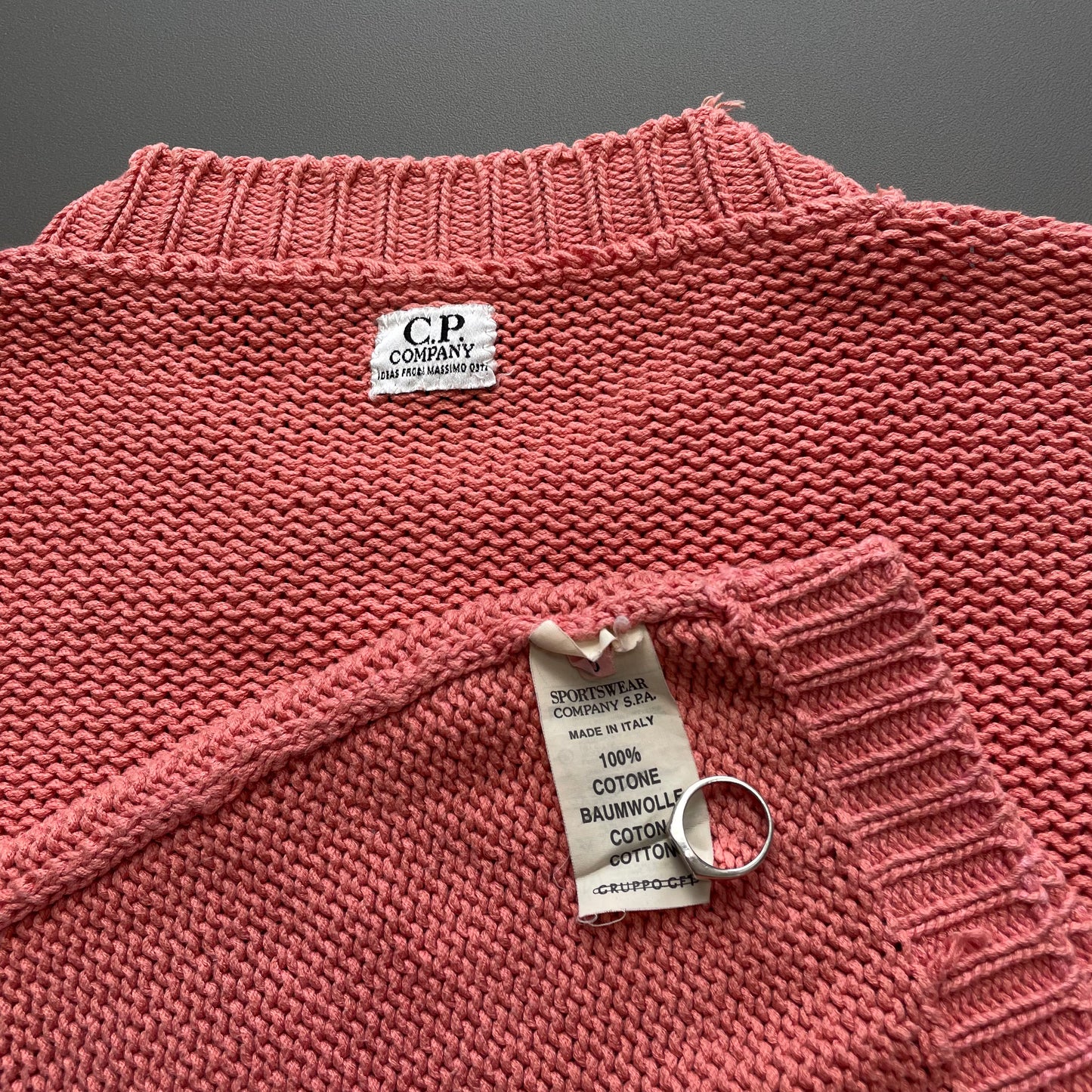 C.P. Company Pink 90s Ideas From Massimo Osti Knit Jumper