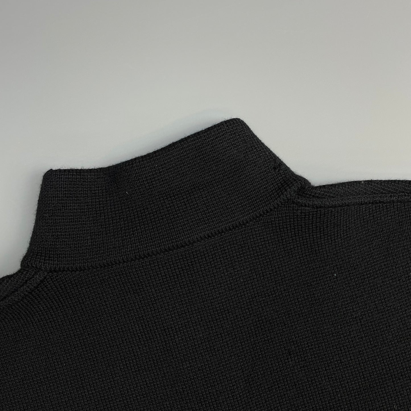Prada Sport Black 00s Heavy Wool Knit Cardigan Jacket