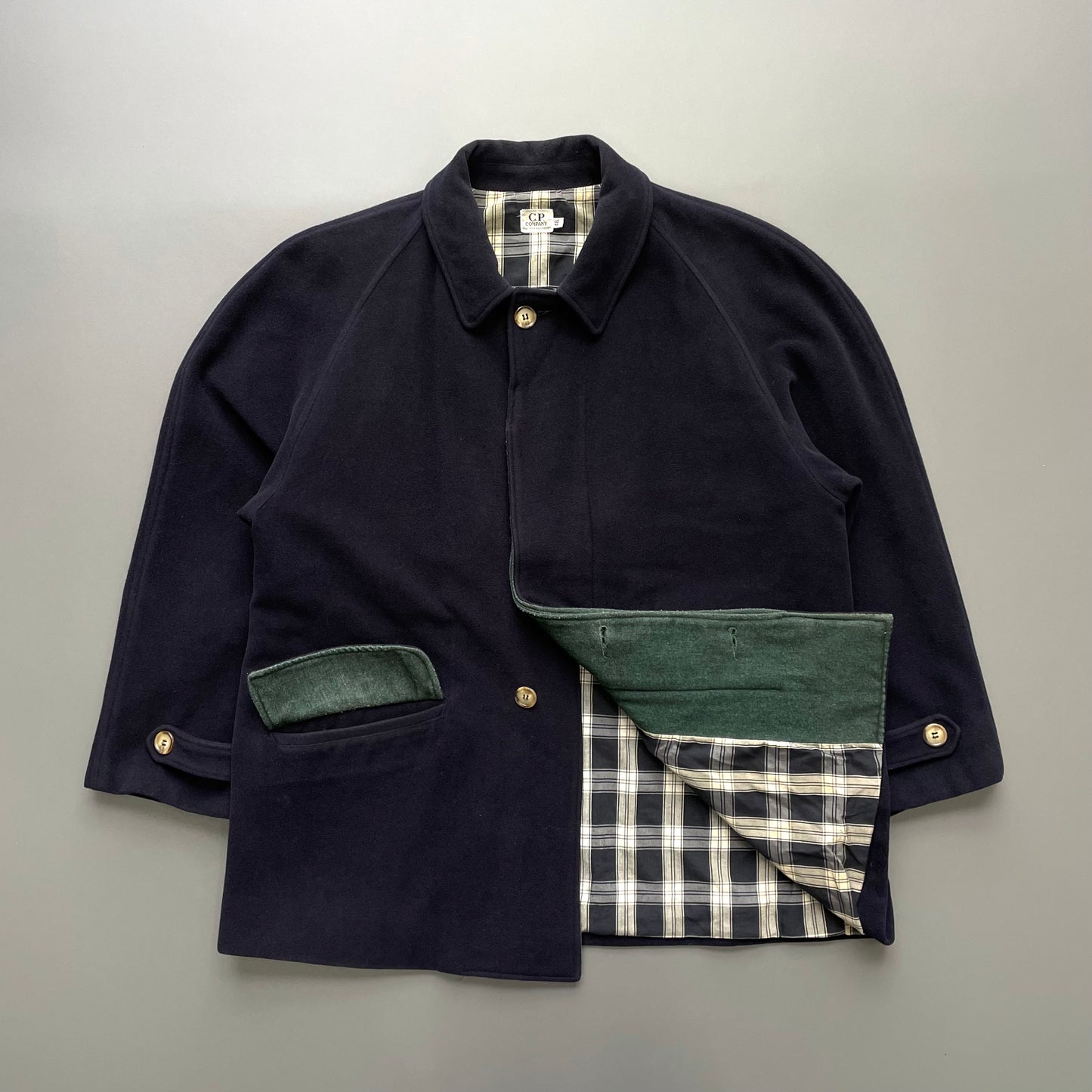 C.P. Company Navy 80s Ideas From Massimo Osti Wool Overcoat