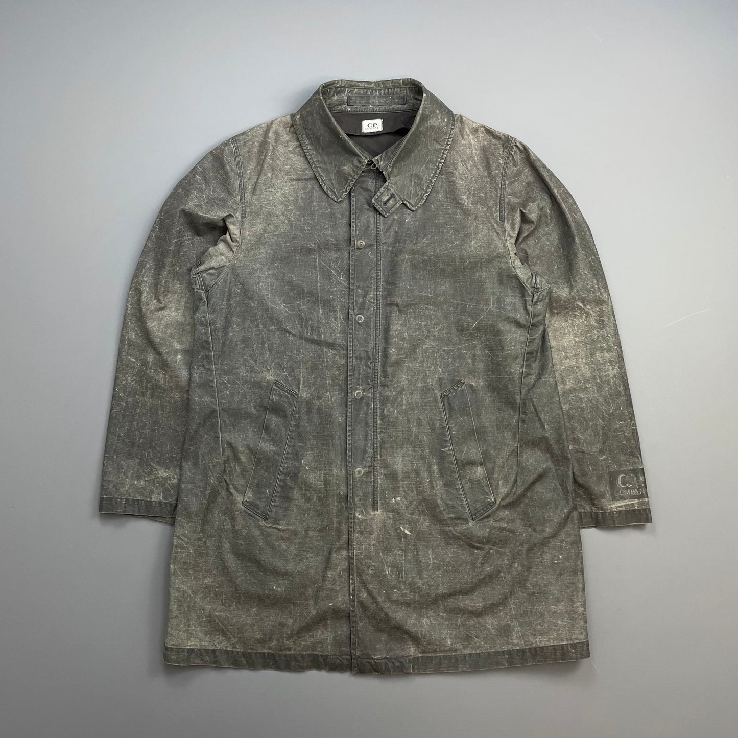 C.P. Company Khaki AW02 Coated Cotton Trench Overcoat