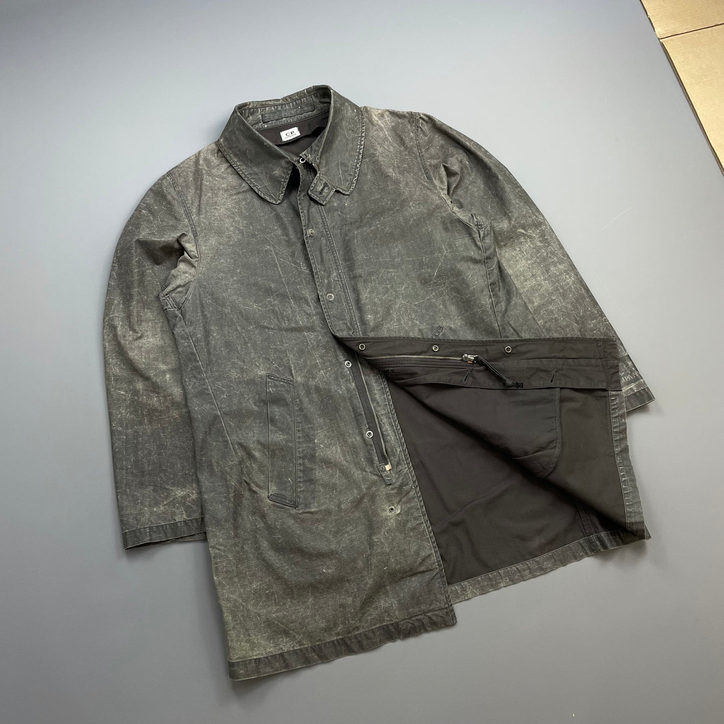 C.P. Company Khaki AW02 Coated Cotton Trench Overcoat