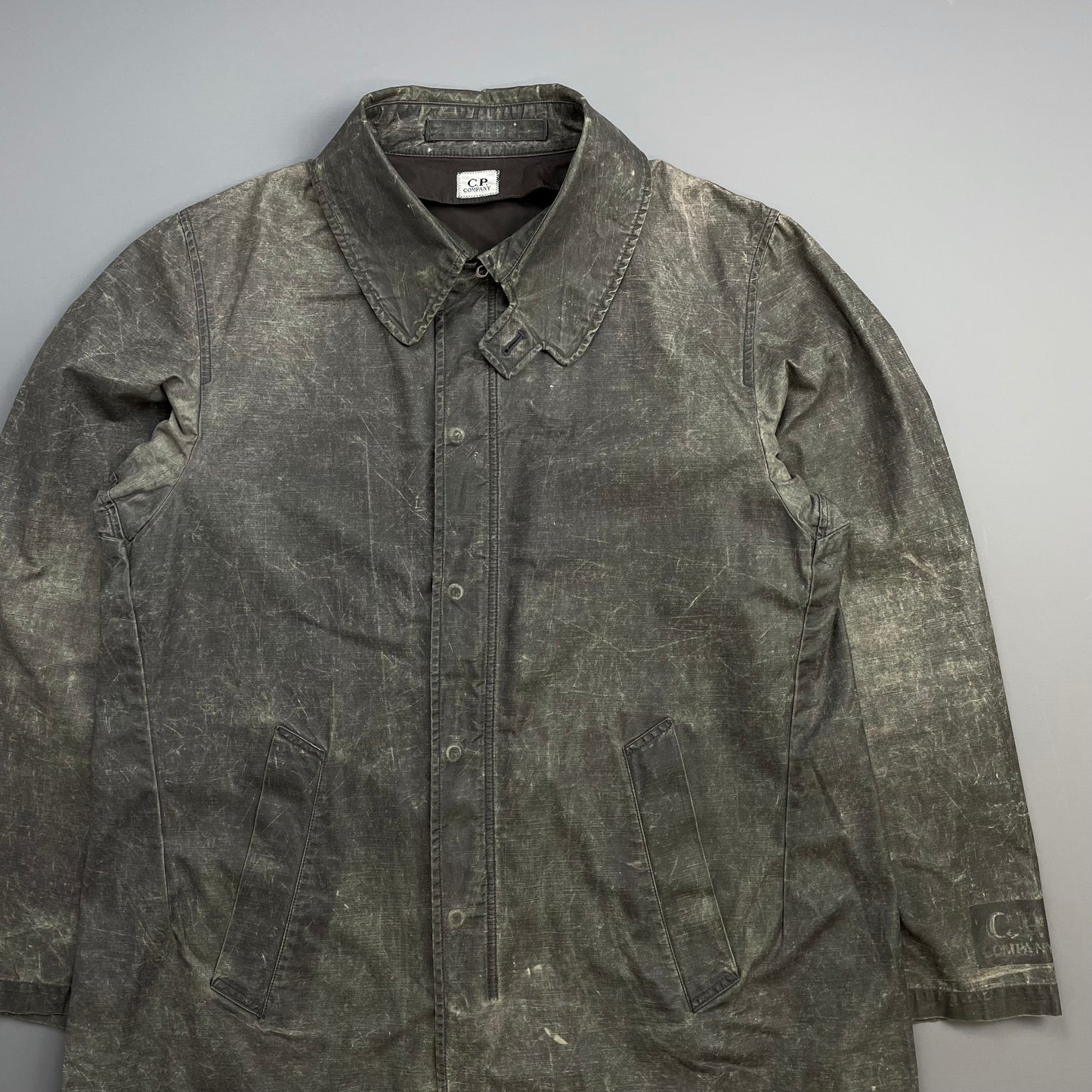 C.P. Company Khaki AW02 Coated Cotton Trench Overcoat