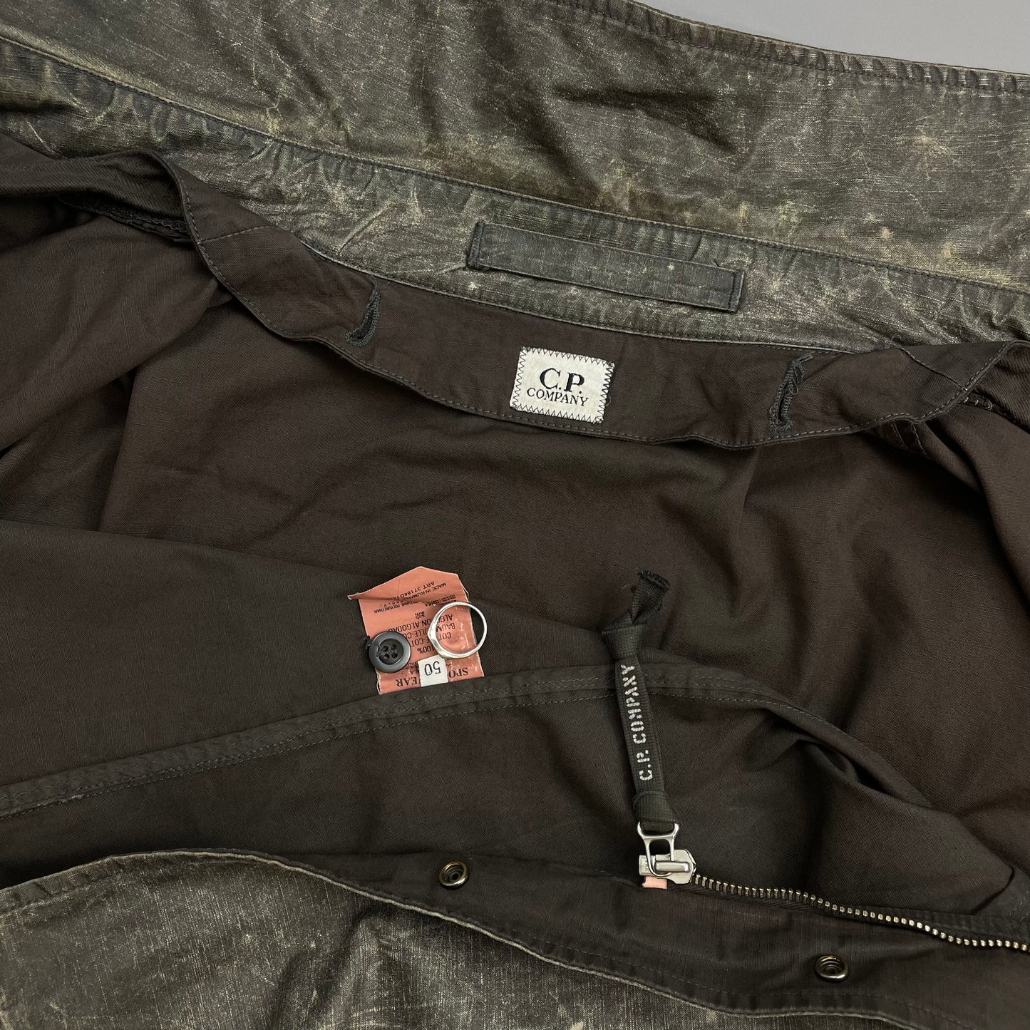 C.P. Company Khaki AW02 Coated Cotton Trench Overcoat