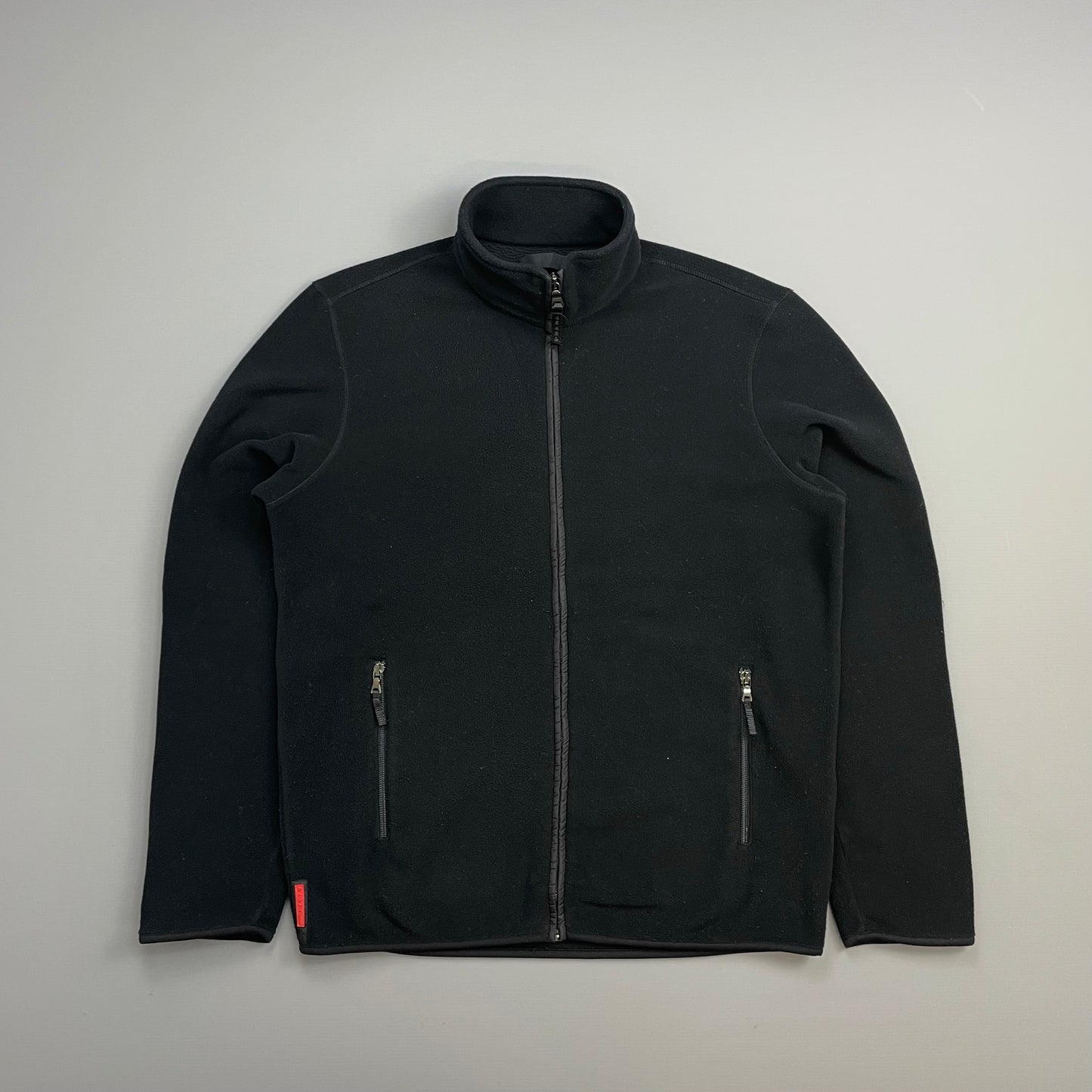 Prada Sport Black 2010 Rear Pocket Nylon Panelled Fleece Jacket
