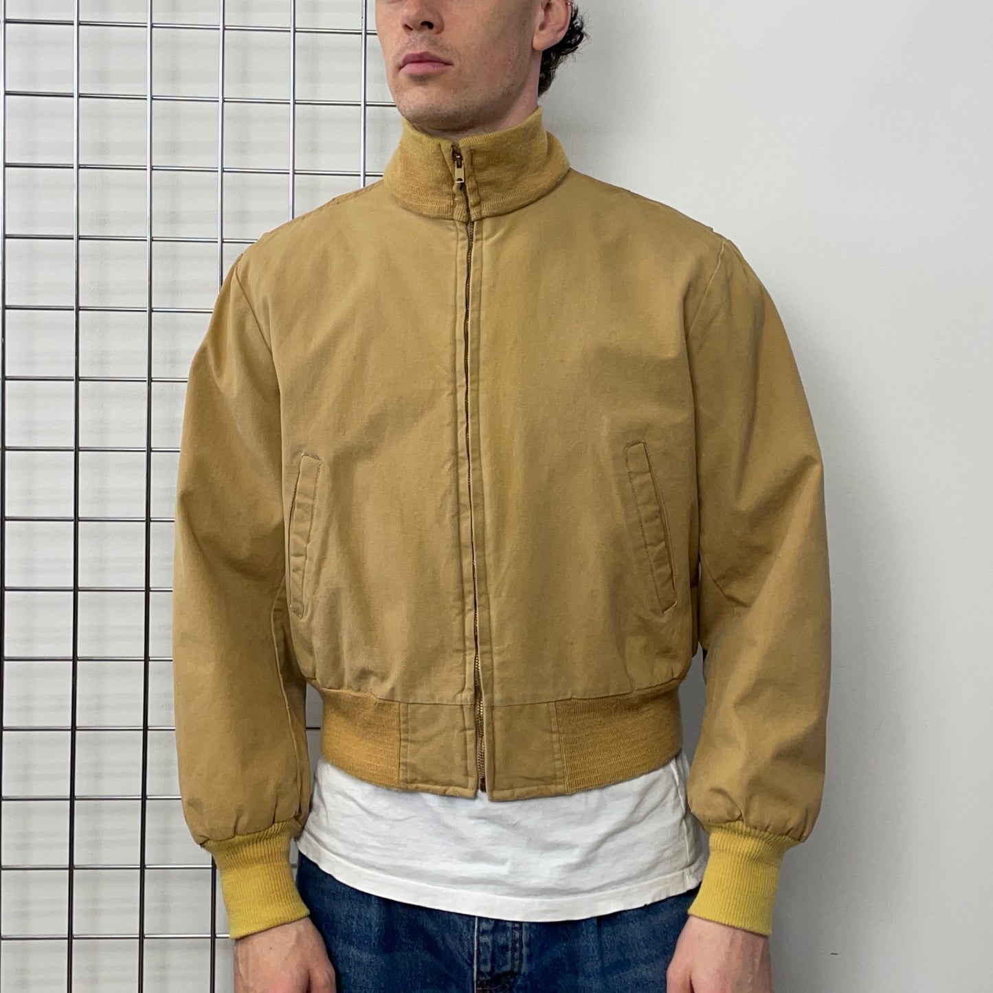 Spiewak & Sons Mustard 80s Type T-1 Tanker Military Bomber Jacket