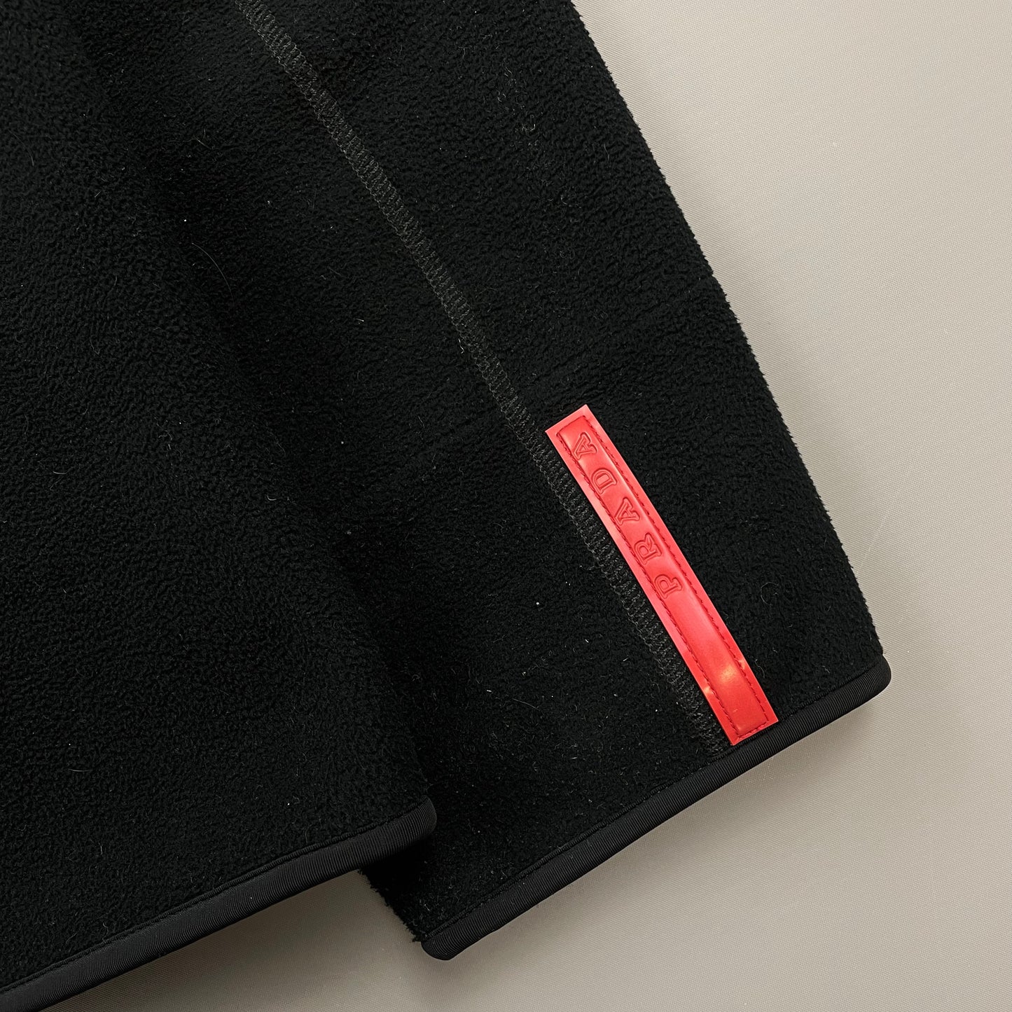 Prada Sport 00s Black Nylon Hood Zip-Through Technical Fleece Jacket