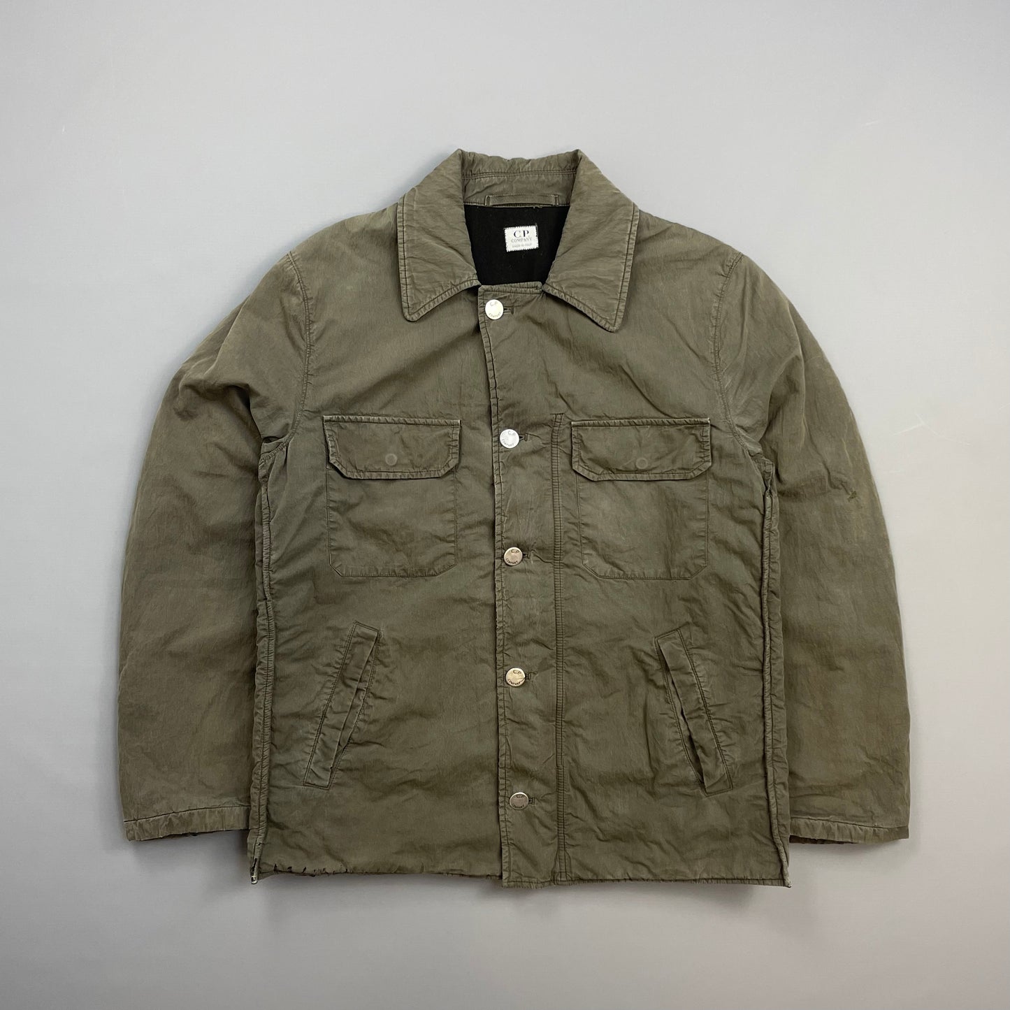 C.P. Company Khaki 00s Wool Lined Wax-Cotton Workwear Jacket