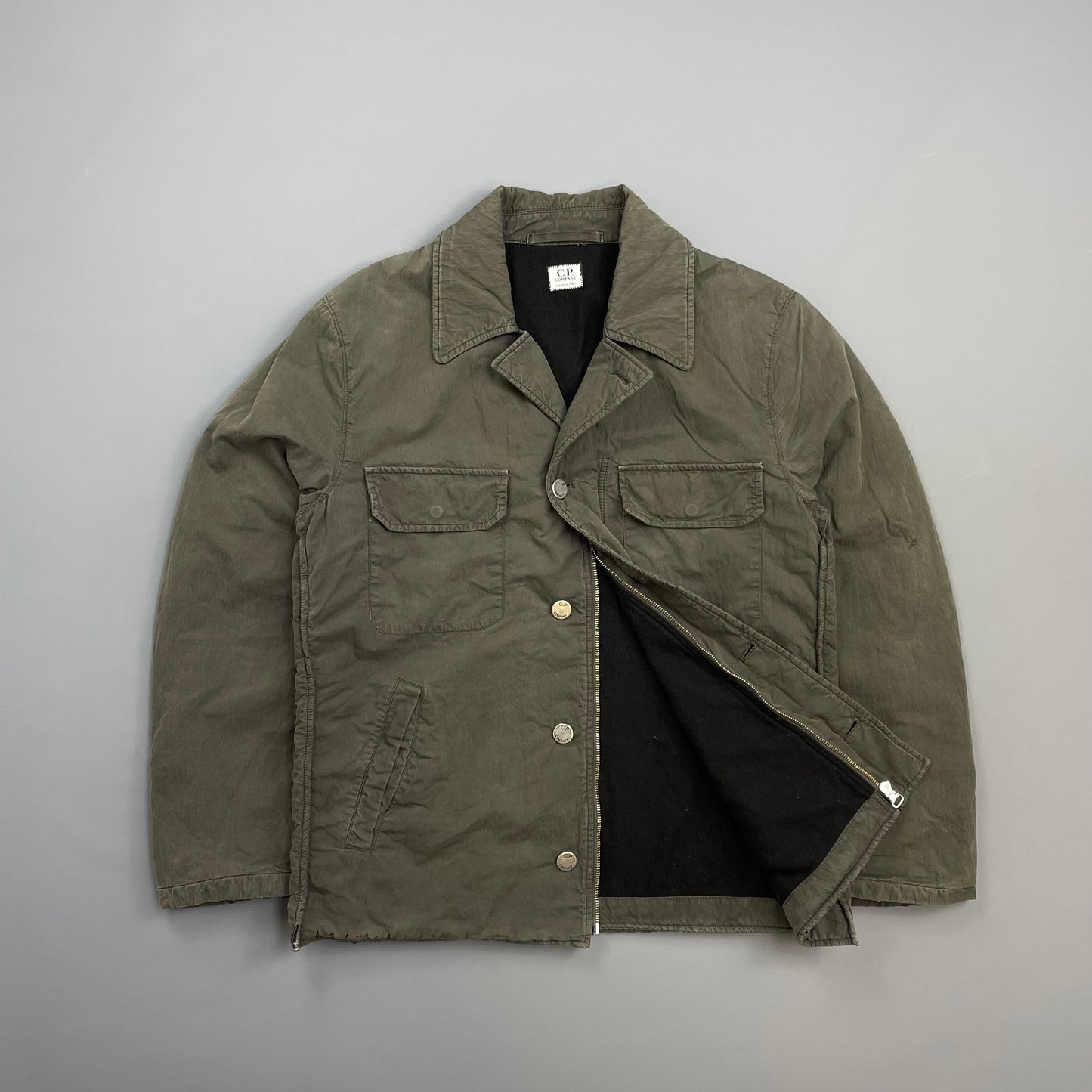 C.P. Company Khaki 00s Wool Lined Wax-Cotton Workwear Jacket
