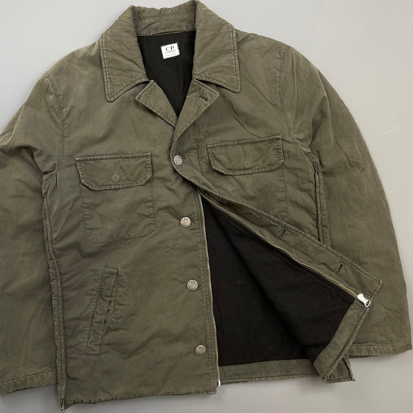 C.P. Company Khaki 00s Wool Lined Wax-Cotton Workwear Jacket