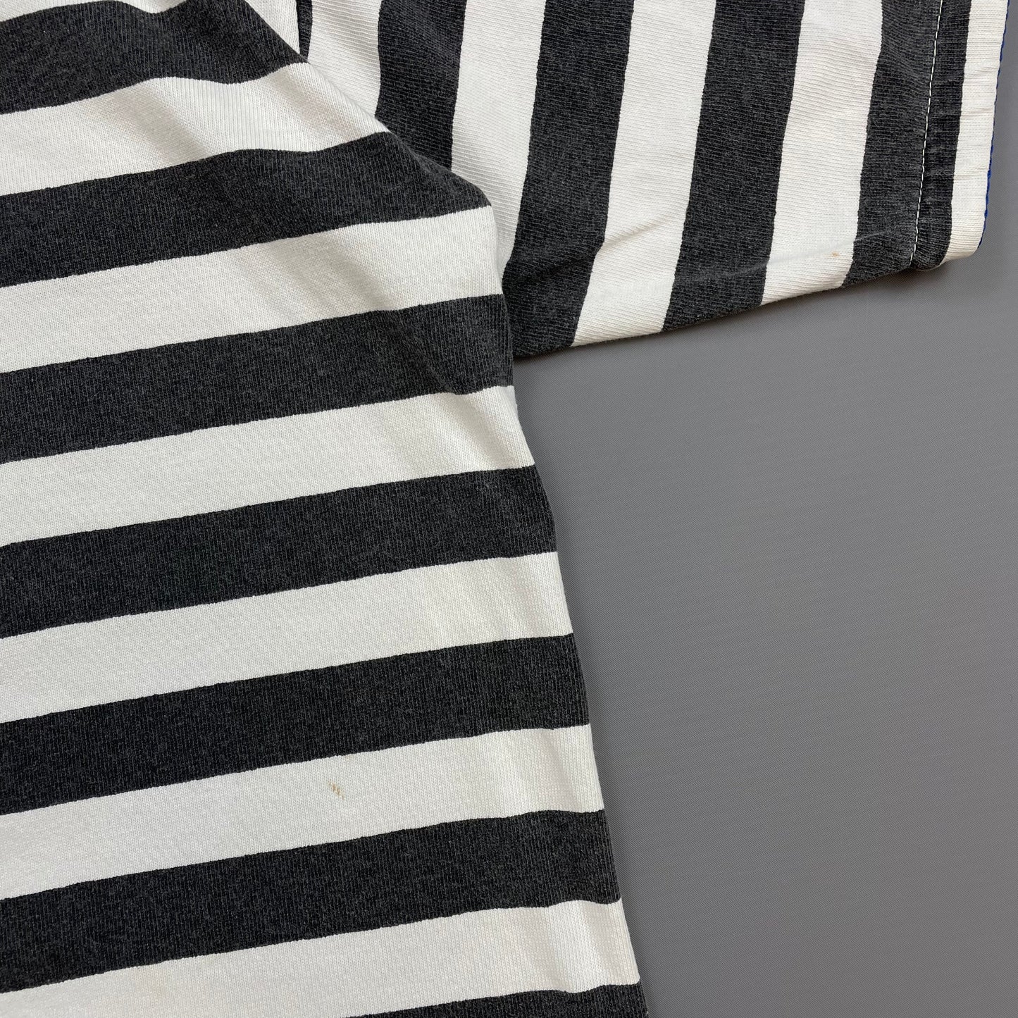 Stone Island Black & White 1980s Reflective Spellout Boat Neck T-Shirt