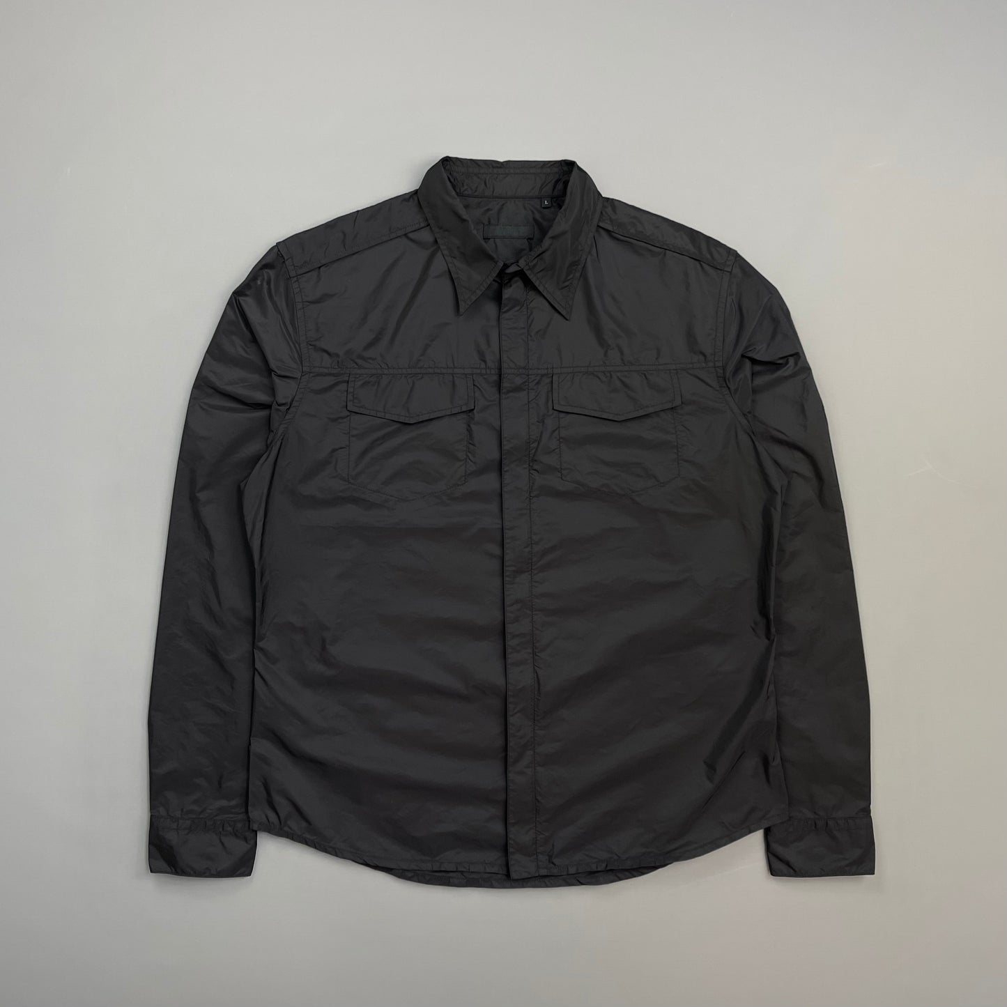 Prada Sport Black 2017 Lightweight Nylon Zip-Through Overshirt