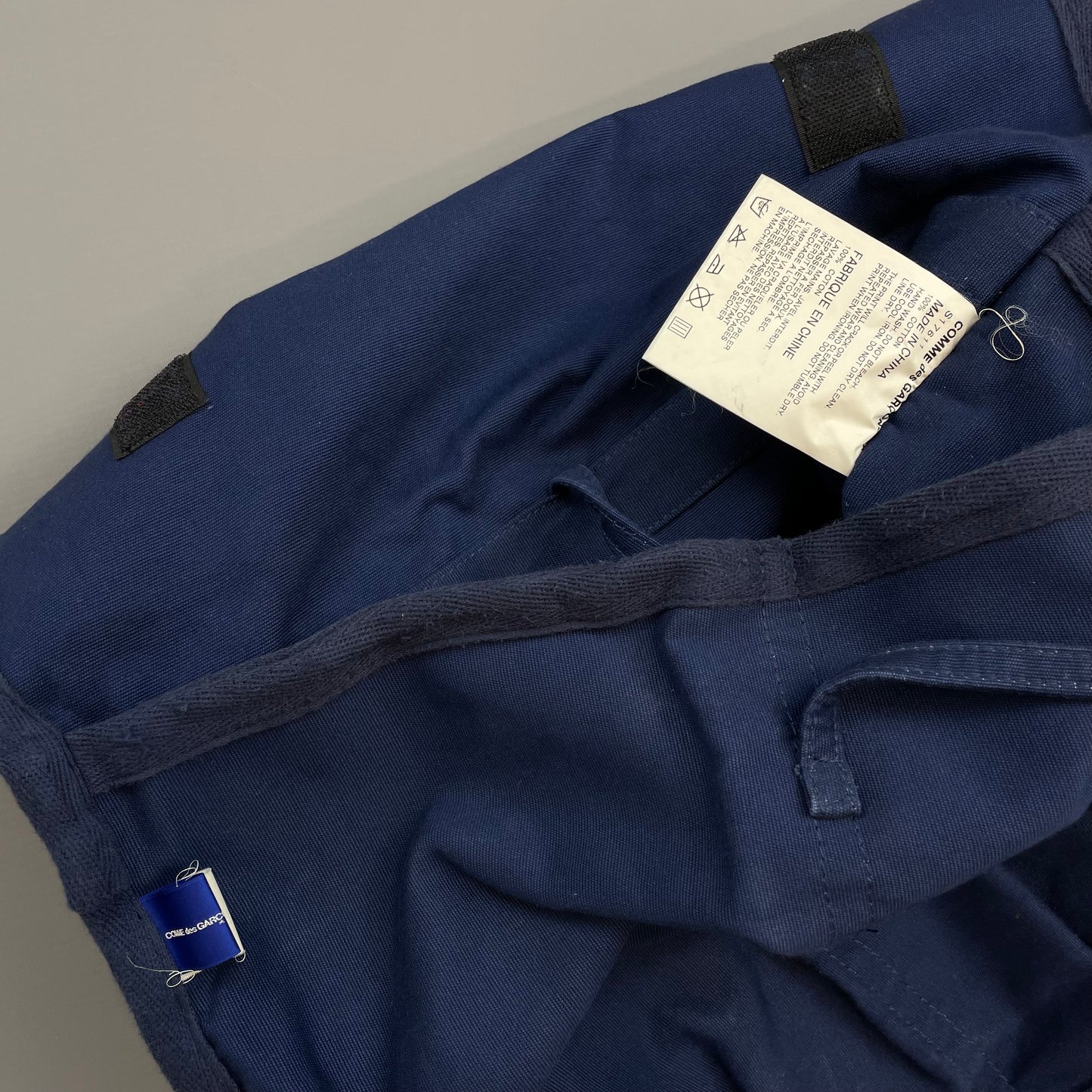 Comme Des Garçons Shirt Blue Cotton Sling Messenger Satchel Bag