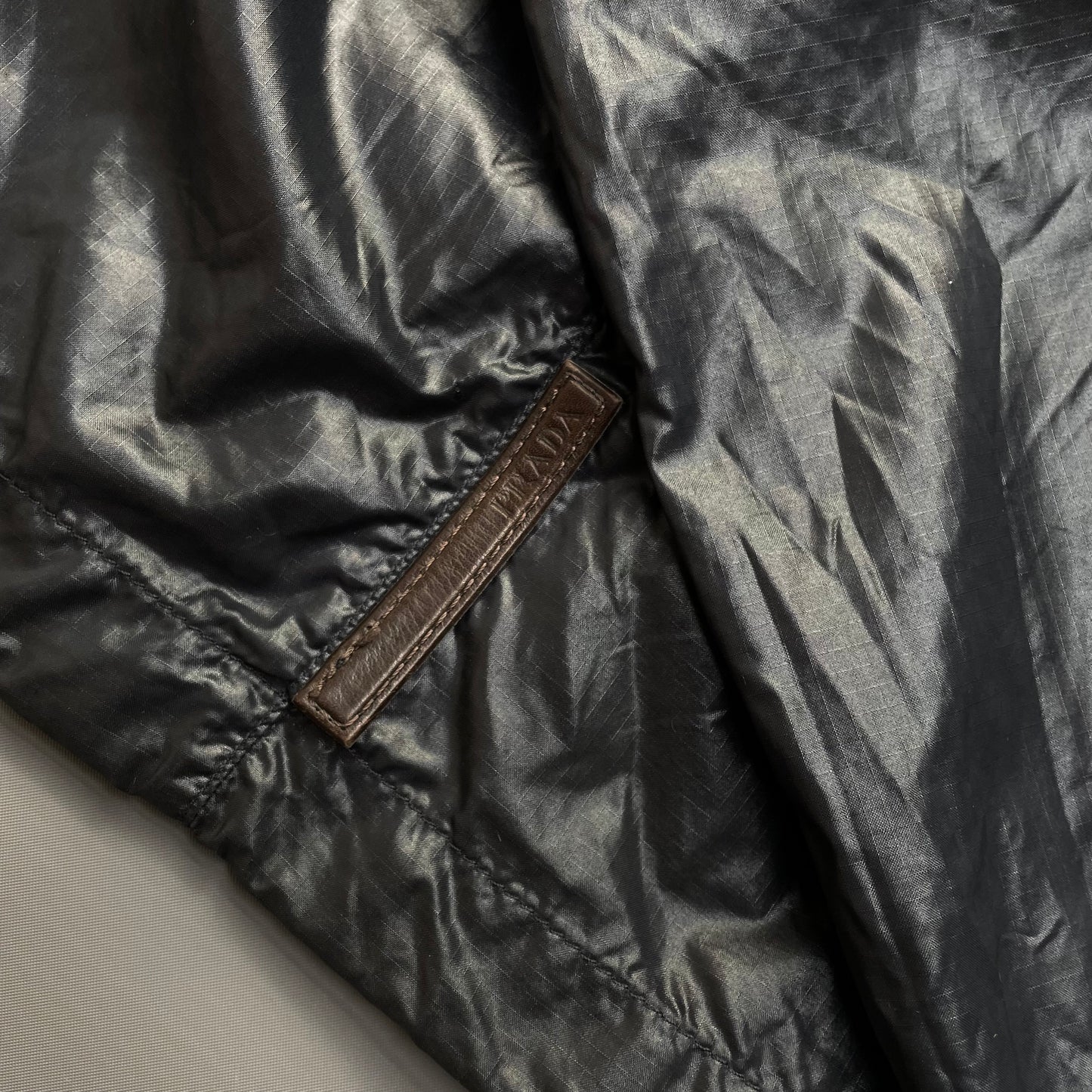 Prada Sport Deep Purple Nylon 2006 Lightweight Hooded Spellout Jacket