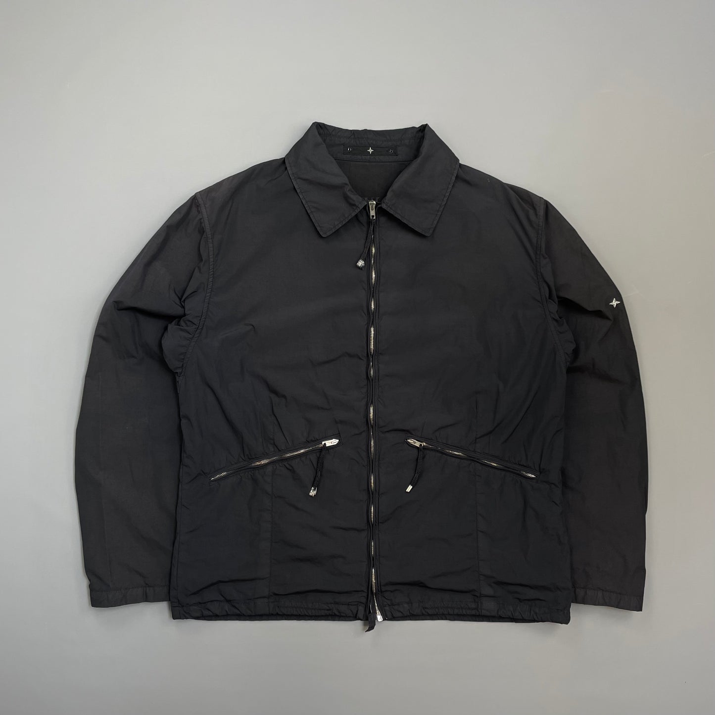 Stone Island Denims Black SS03 Nylon Zip-Through Harrington Jacket