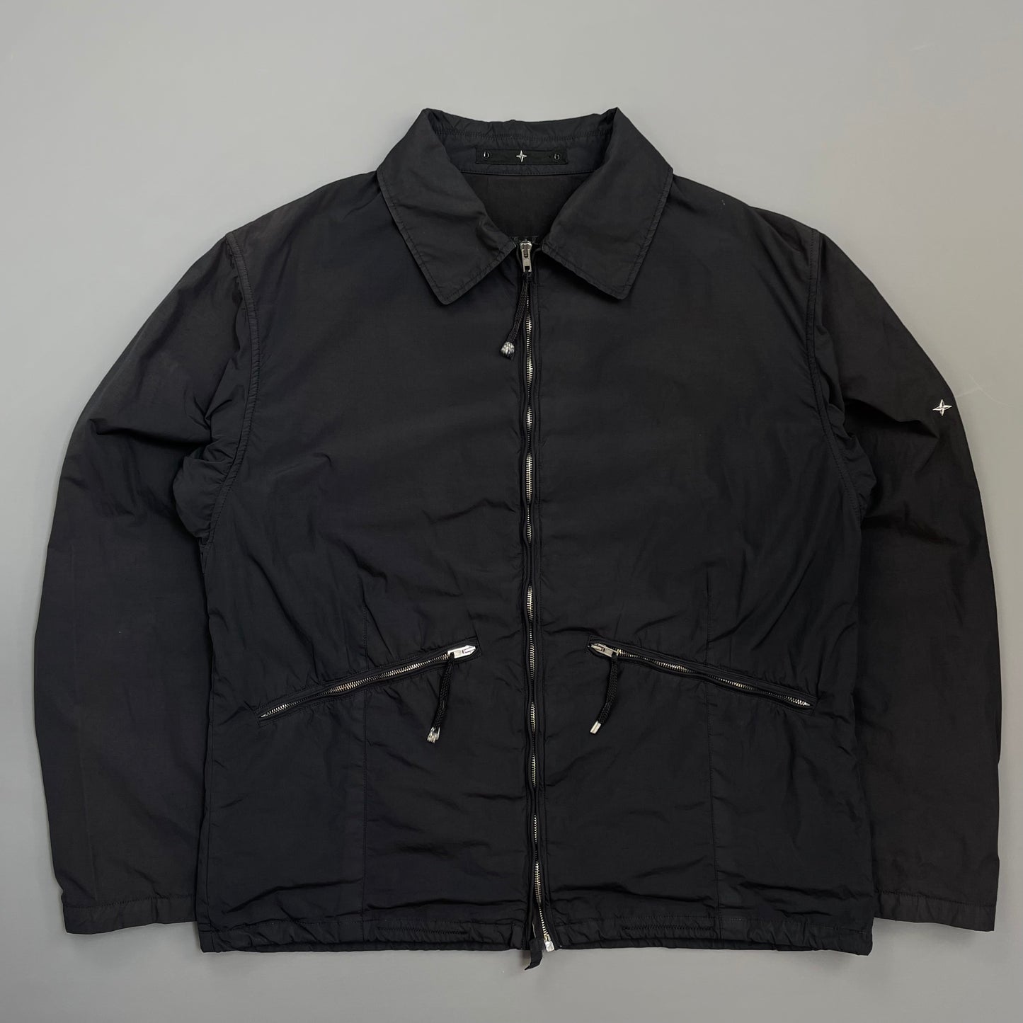 Stone Island Denims Black SS03 Nylon Zip-Through Harrington Jacket