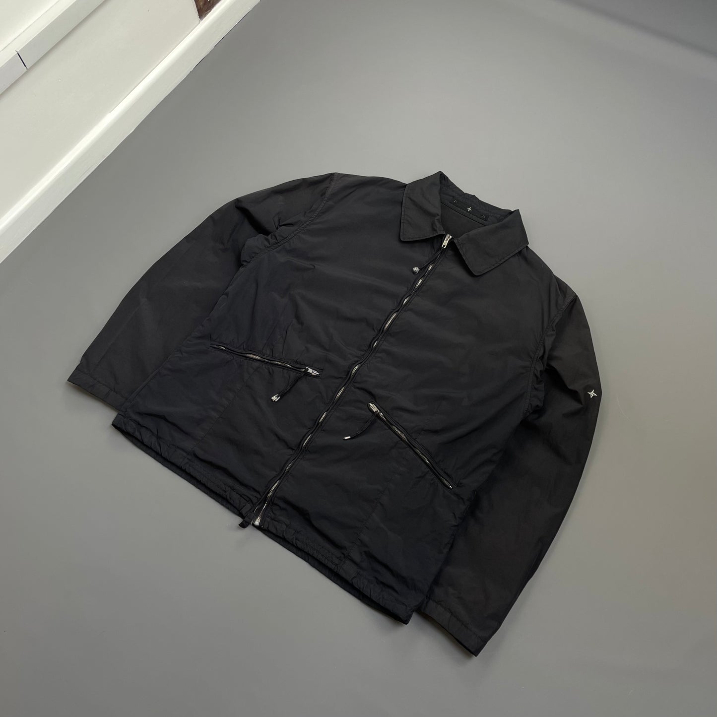Stone Island Denims Black SS03 Nylon Zip-Through Harrington Jacket