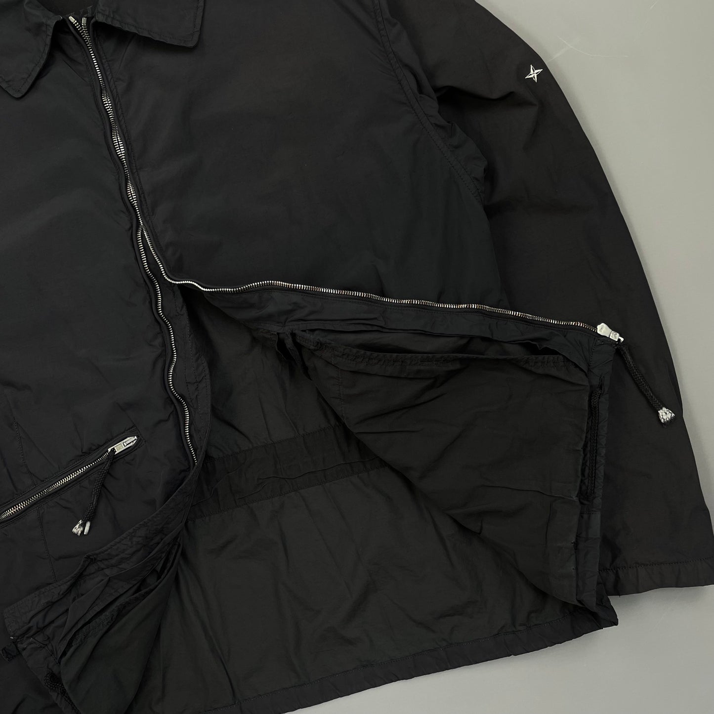 Stone Island Denims Black SS03 Nylon Zip-Through Harrington Jacket