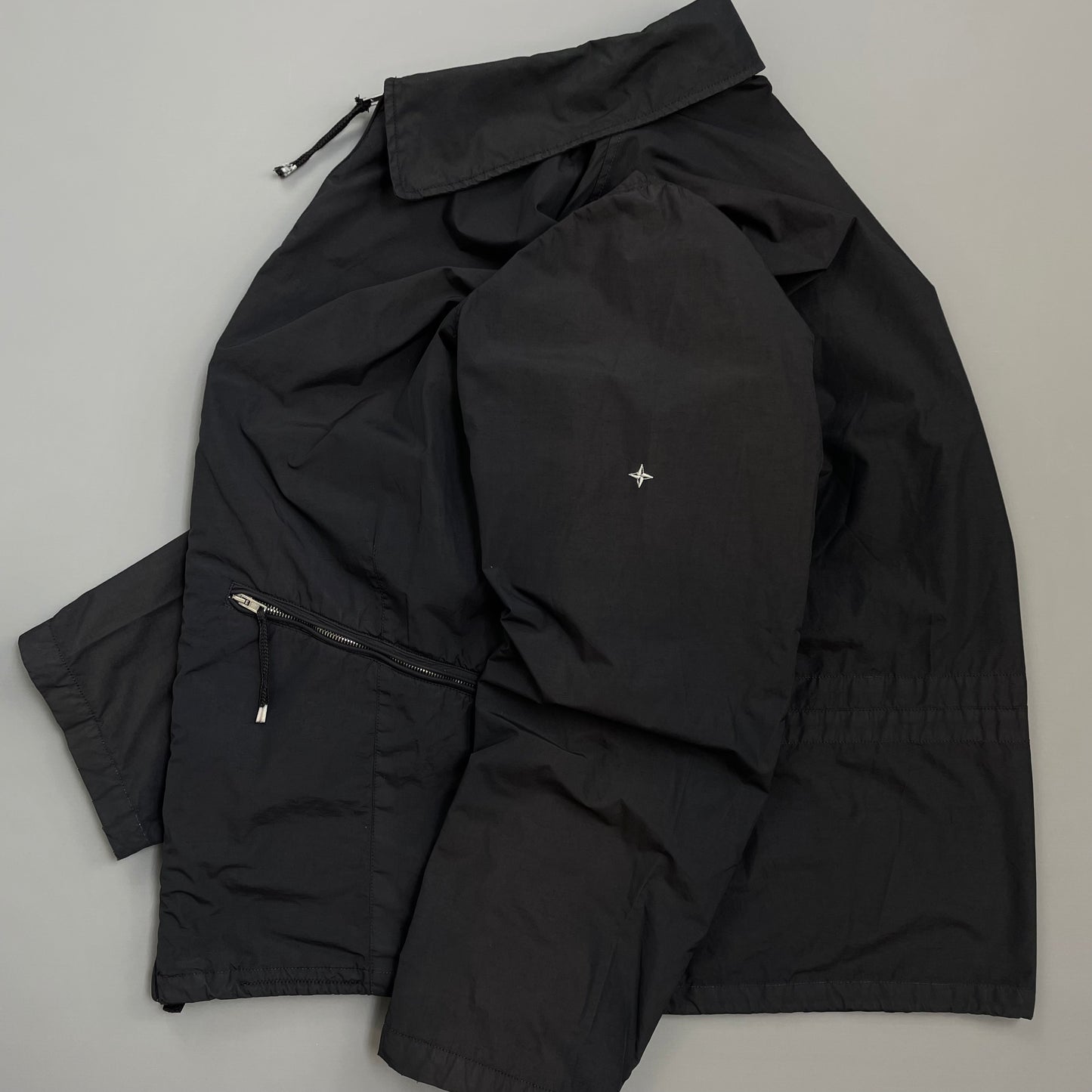 Stone Island Denims Black SS03 Nylon Zip-Through Harrington Jacket