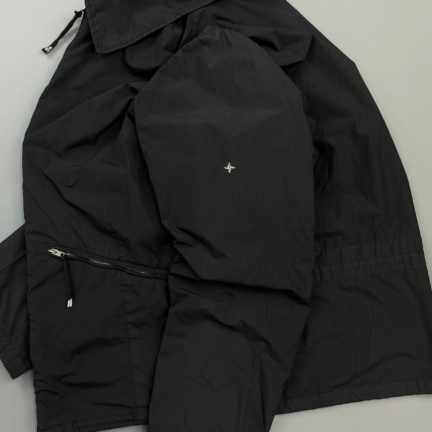 Stone Island Denims Black SS03 Nylon Zip-Through Harrington Jacket