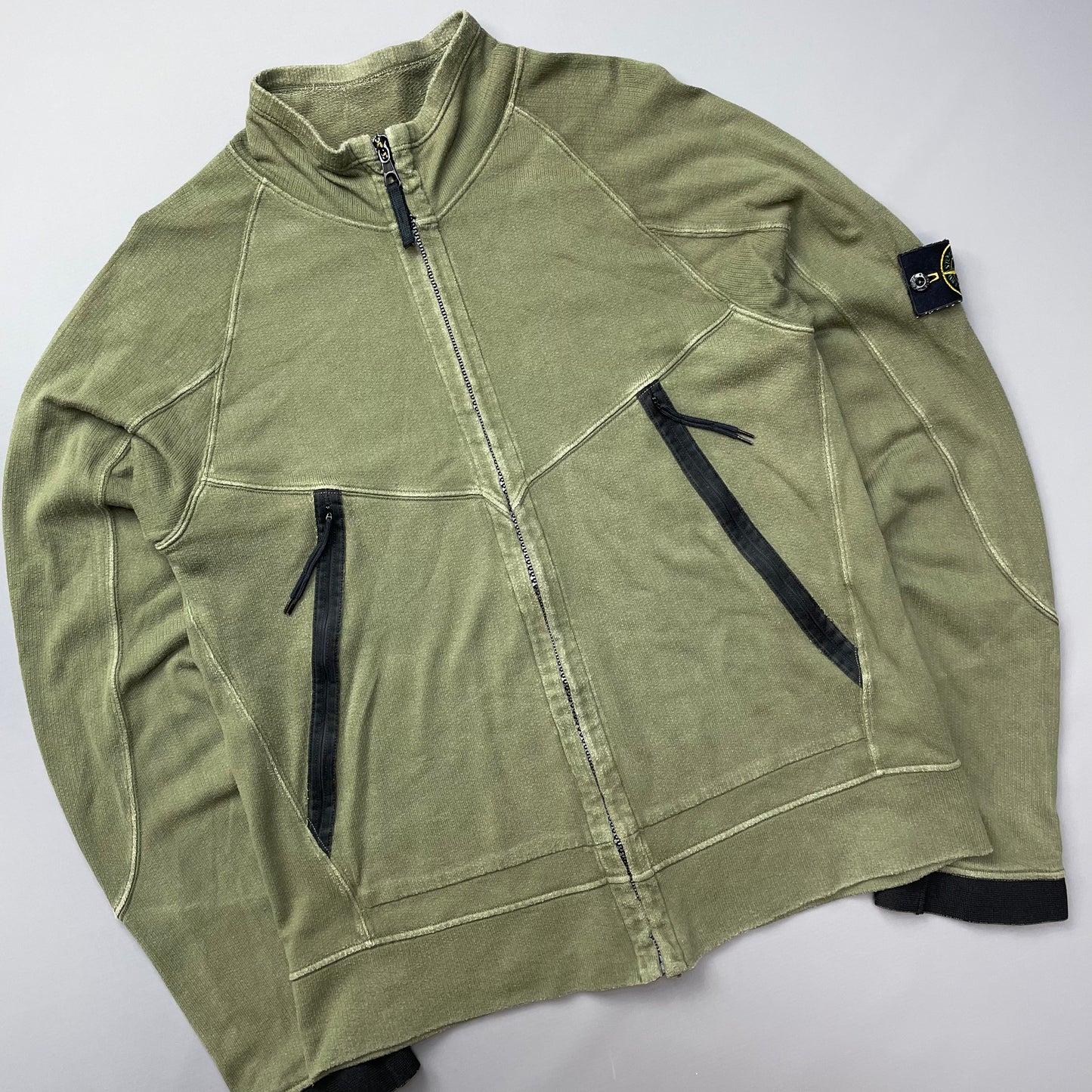 Stone Island Green SS06 Lightweight Cotton Zip-Through Jacket