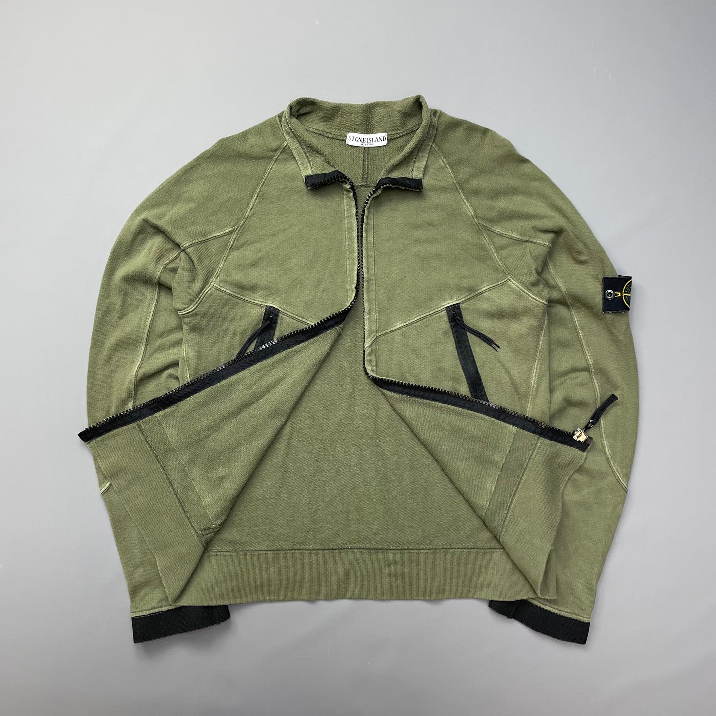 Stone Island Green SS06 Lightweight Cotton Zip-Through Jacket