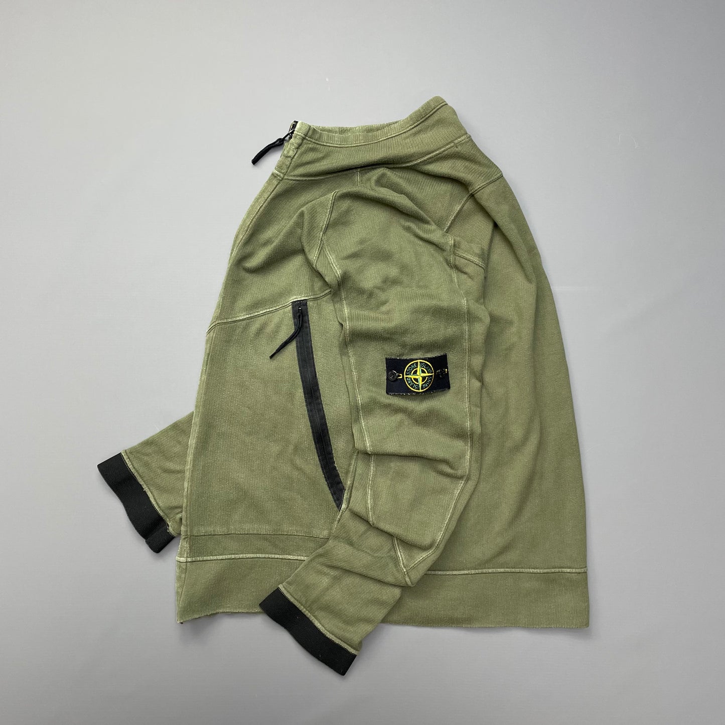 Stone Island Green SS06 Lightweight Cotton Zip-Through Jacket