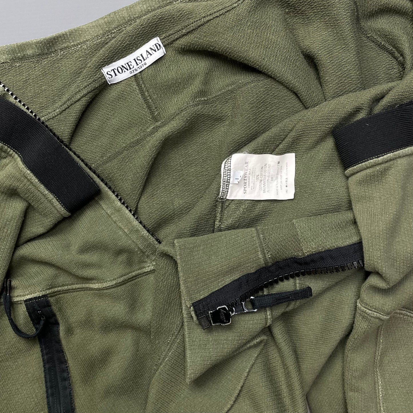 Stone Island Green SS06 Lightweight Cotton Zip-Through Jacket