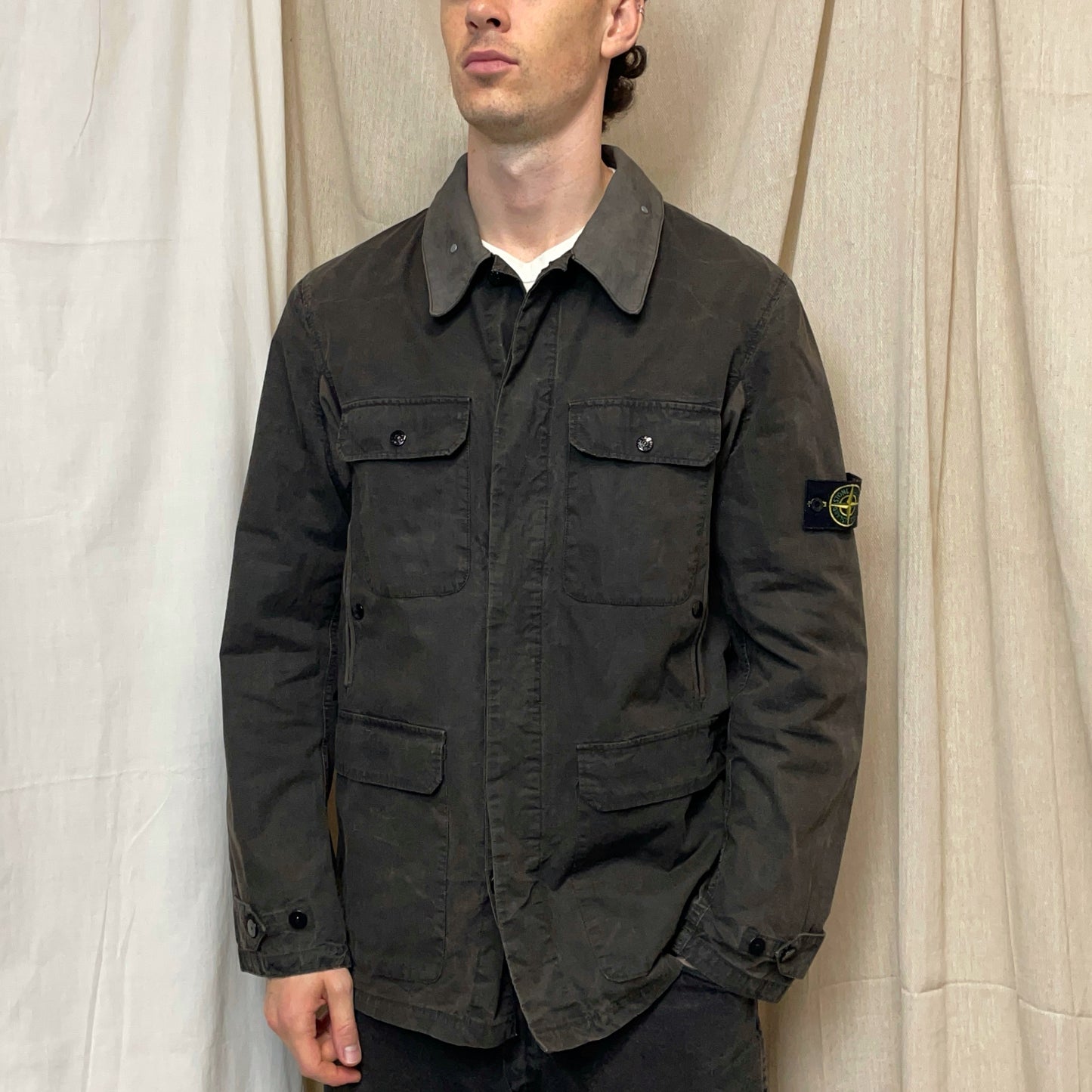 Stone Island Dark Grey SS06 Contrast Collar Multi-Pocket Field Jacket