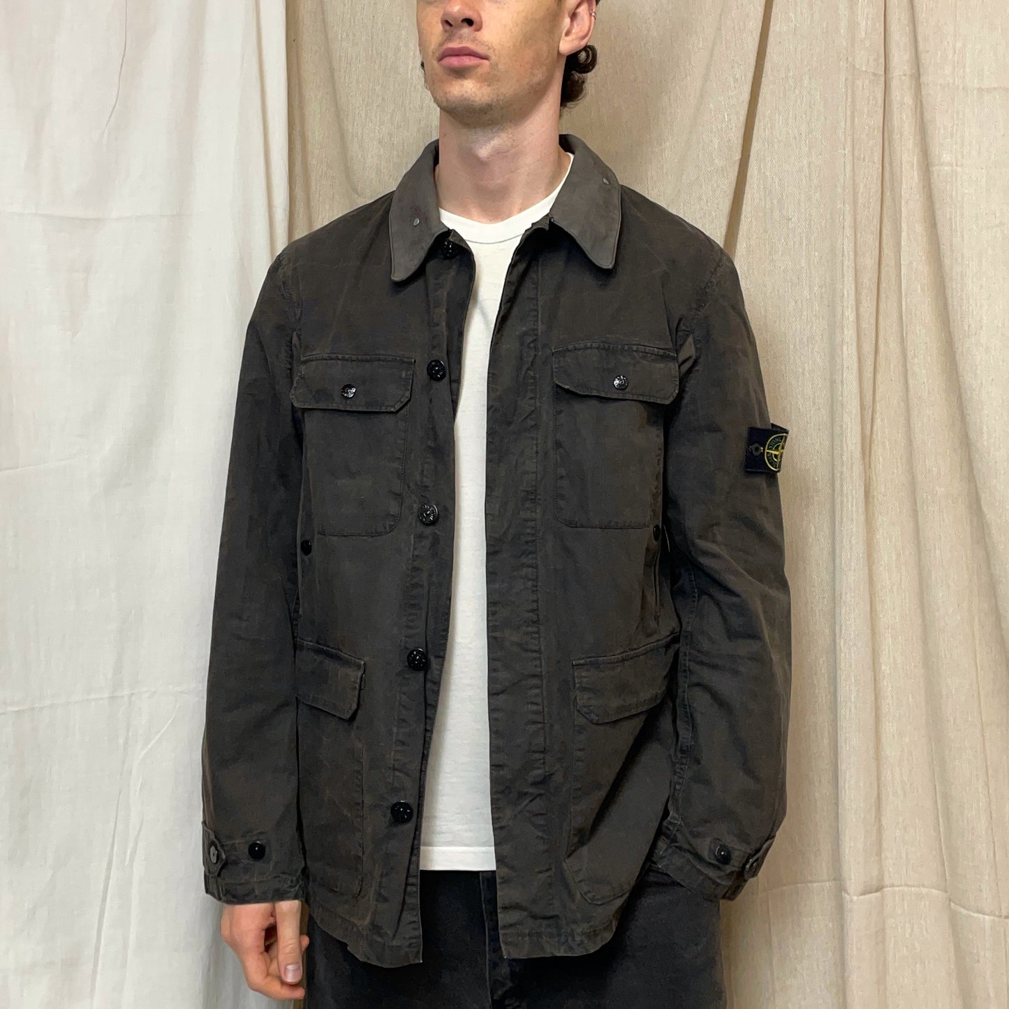 Stone Island Dark Grey SS06 Contrast Collar Multi-Pocket Field Jacket