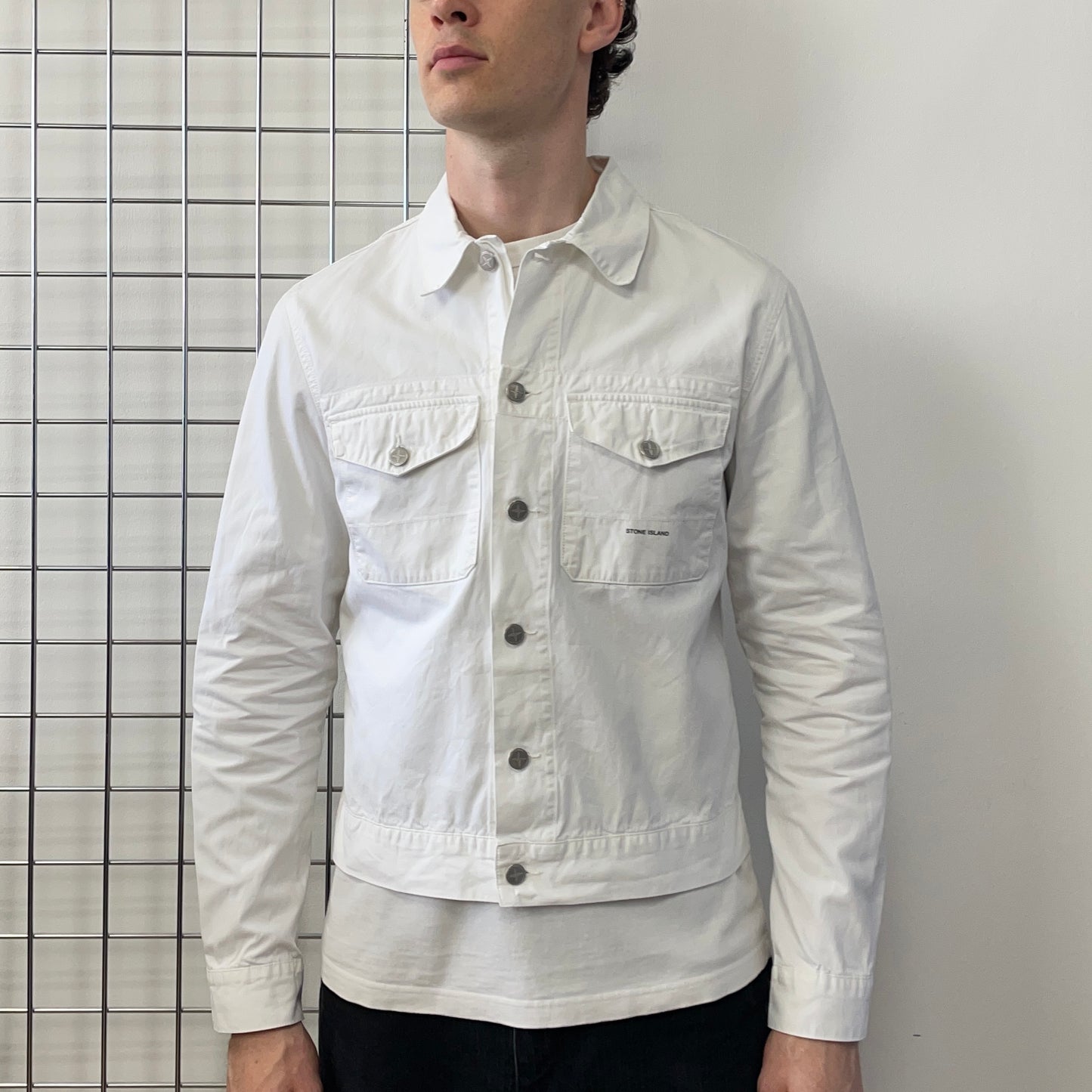 Stone Island Denims White SS06 Cotton Trucker Jacket