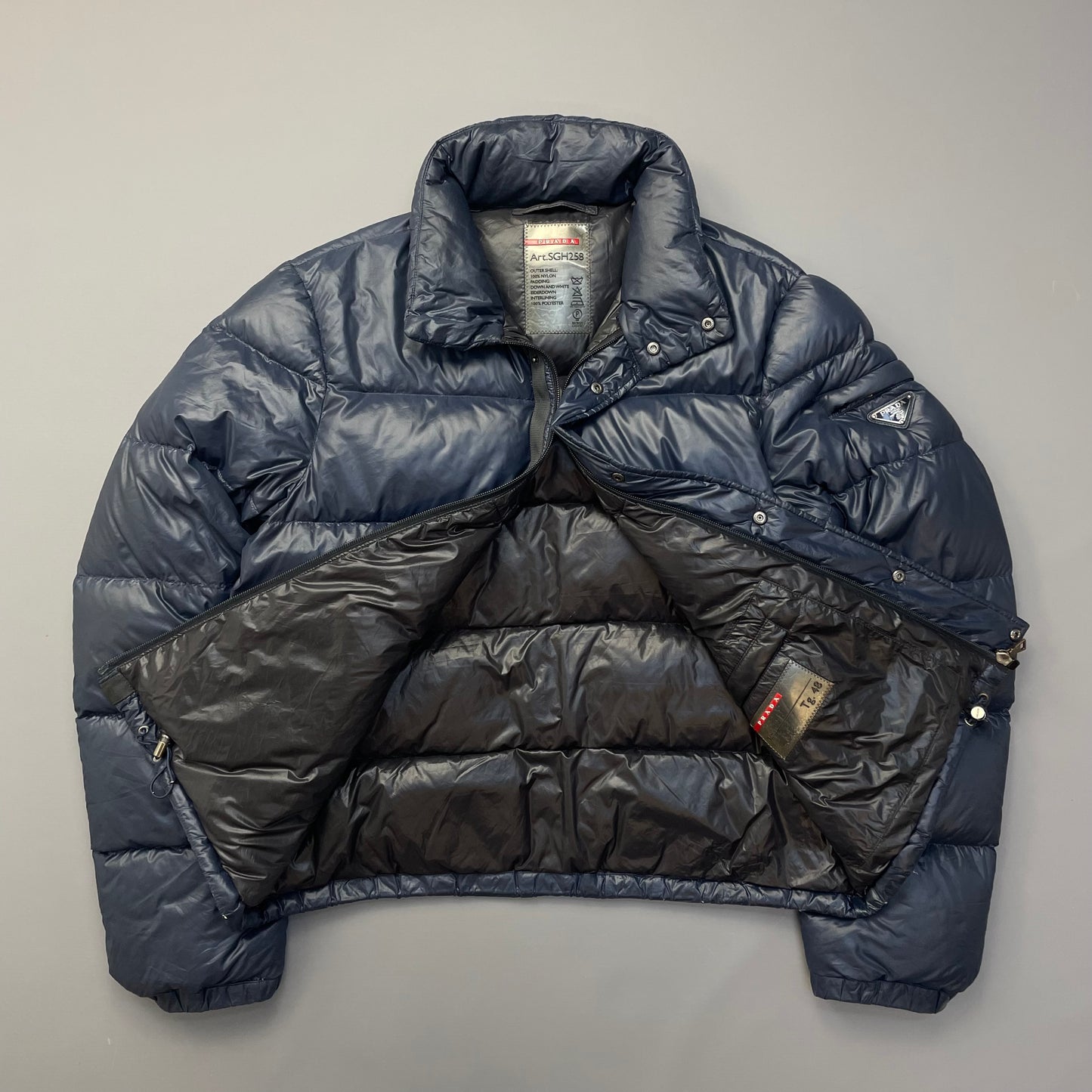 Prada Milano Blue 2011 Nylon Down Puffer Jacket