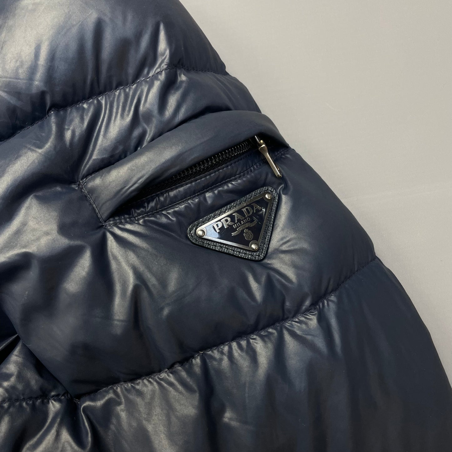 Prada Milano Blue 2011 Nylon Down Puffer Jacket