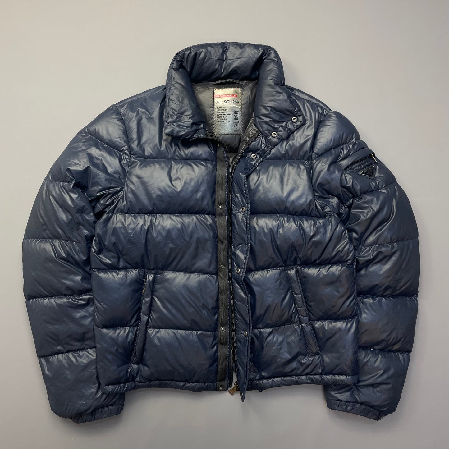 Prada Milano Blue 2011 Nylon Down Puffer Jacket