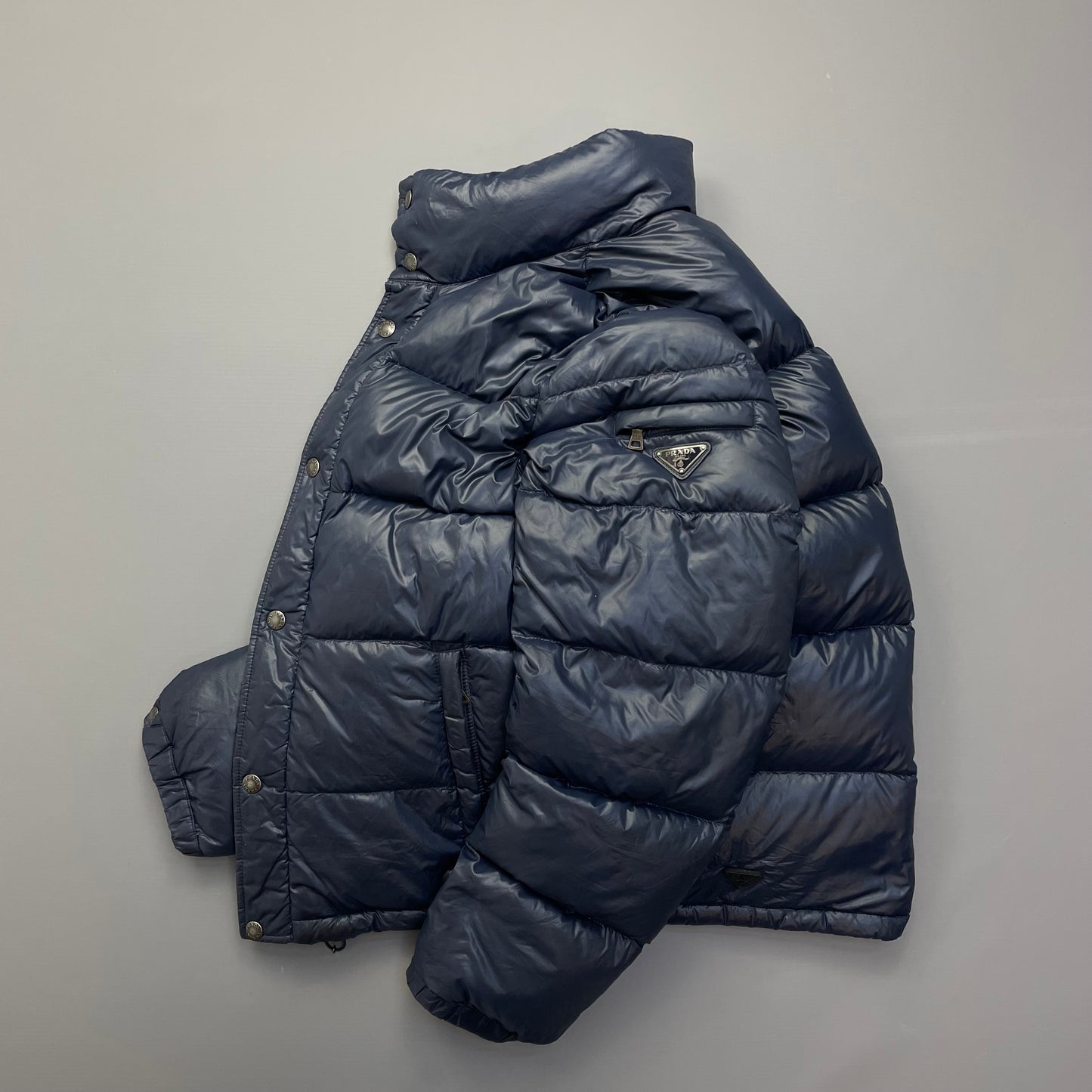 Prada Milano Blue 2011 Nylon Down Puffer Jacket