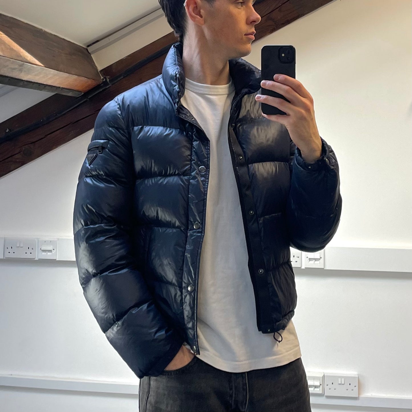 Prada Milano Blue 2011 Nylon Down Puffer Jacket