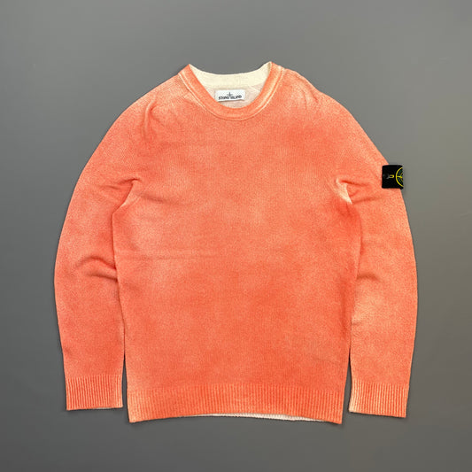 Stone Island Peach Gradient SS20 Lightweight Knit Crewneck Jumper