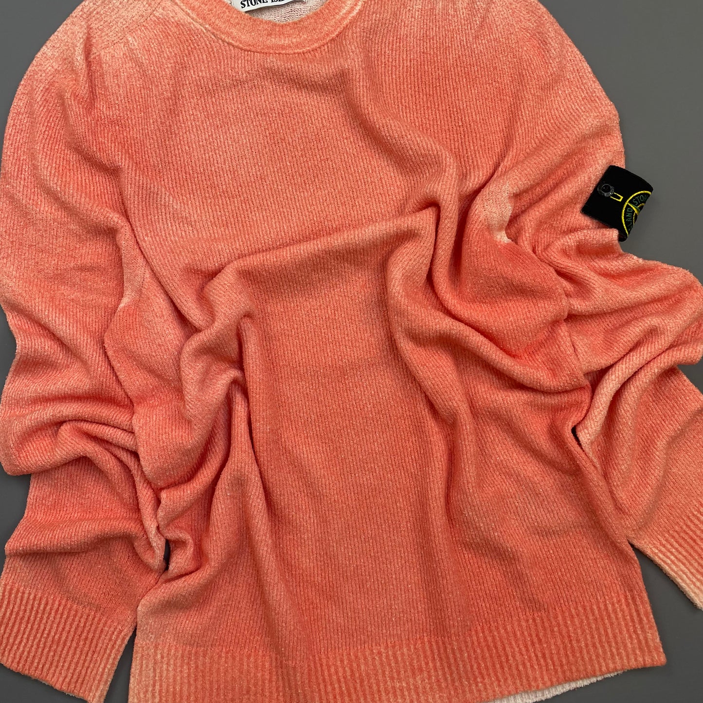 Stone Island Peach Gradient SS20 Lightweight Knit Crewneck Jumper