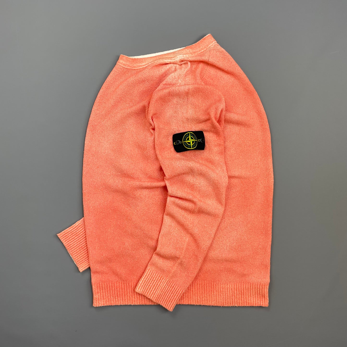 Stone Island Peach Gradient SS20 Lightweight Knit Crewneck Jumper