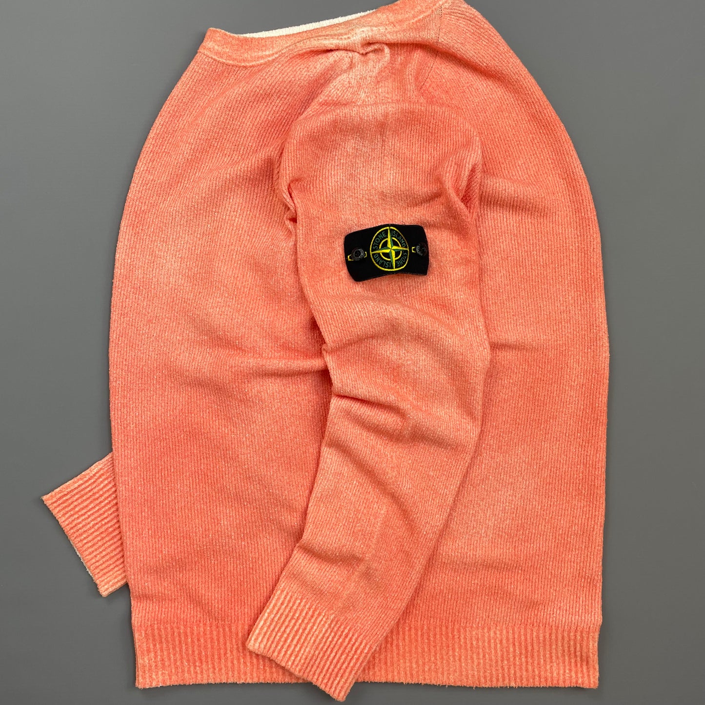 Stone Island Peach Gradient SS20 Lightweight Knit Crewneck Jumper