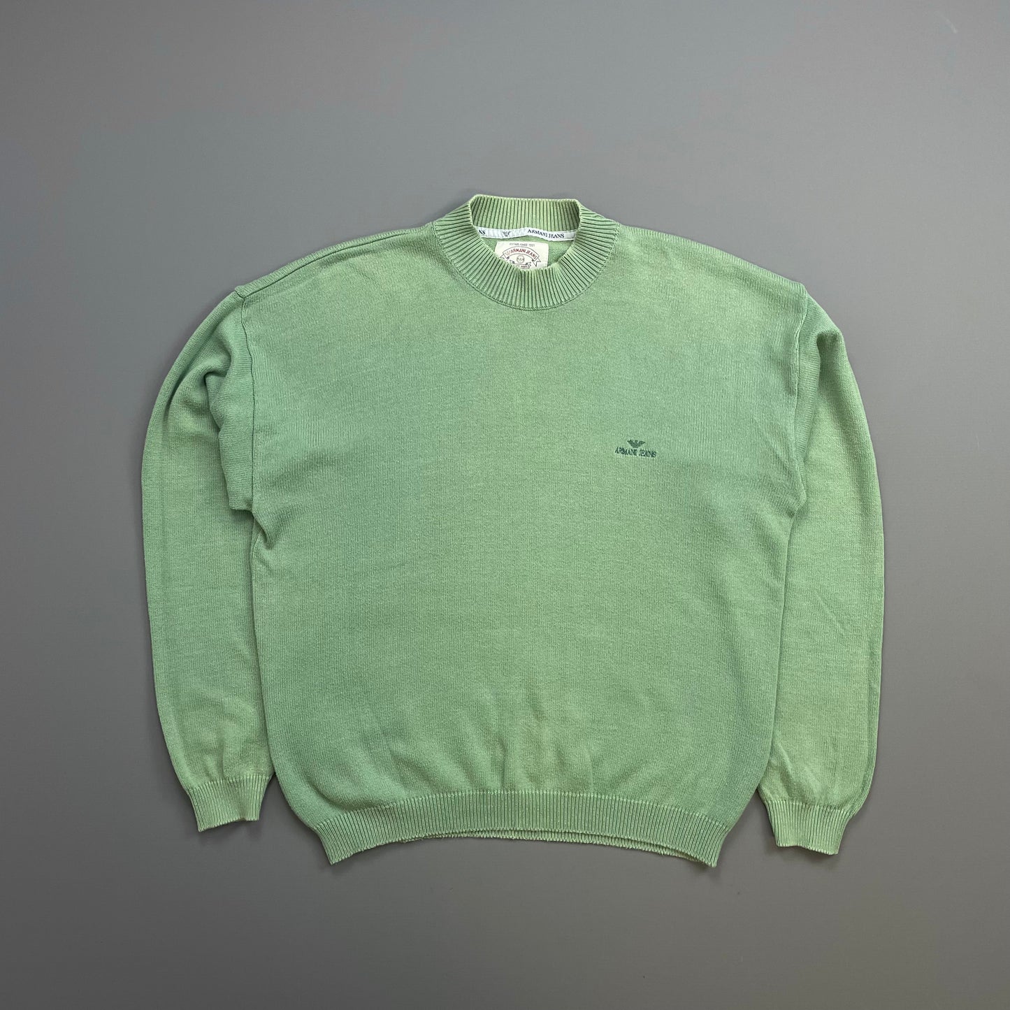 Armani Jeans Mint Green 90s Knit Jumper