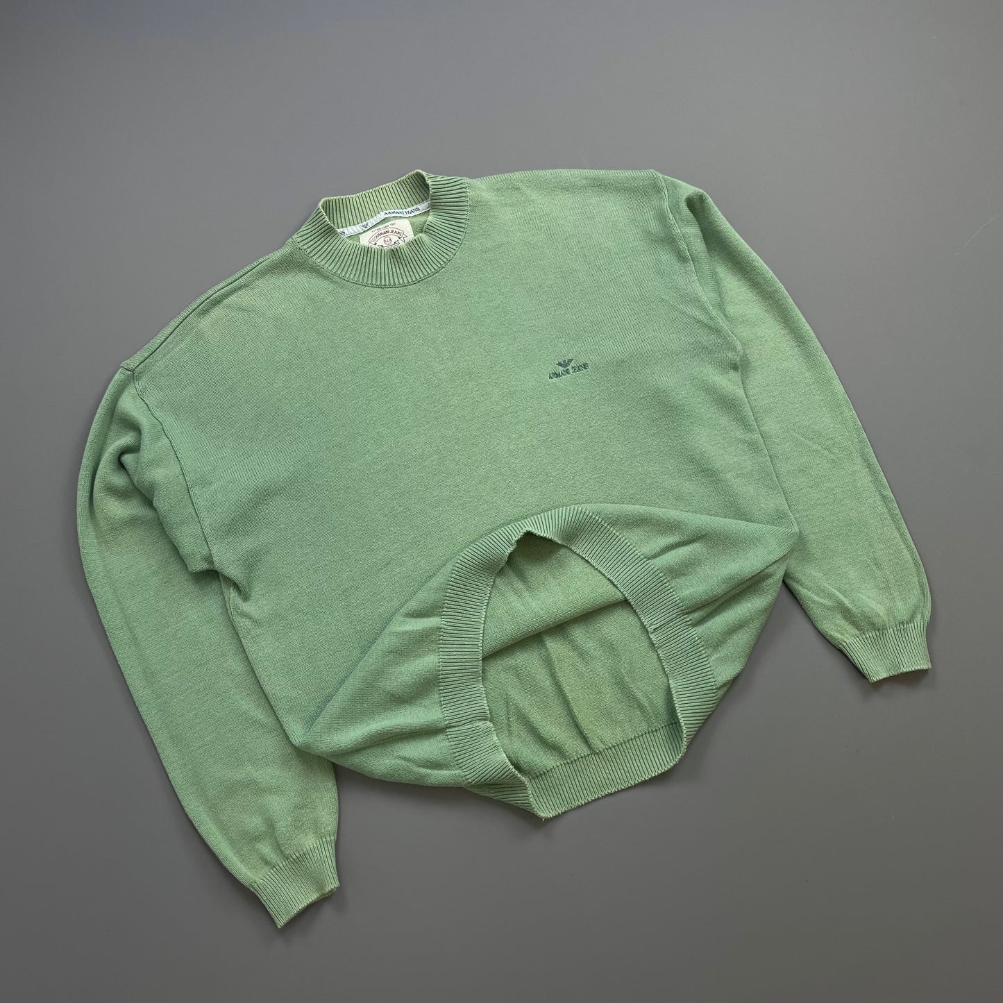 Armani Jeans Mint Green 90s Knit Jumper