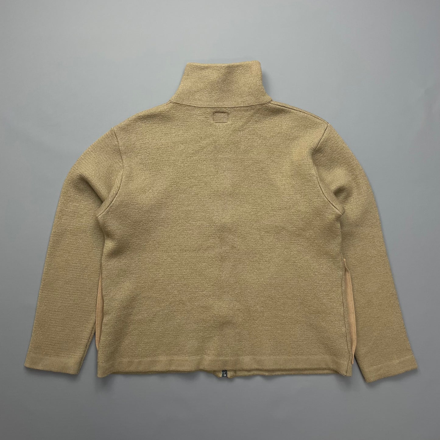 C.P. Company Beige Wool Knit Zip-Through Jacket AW01