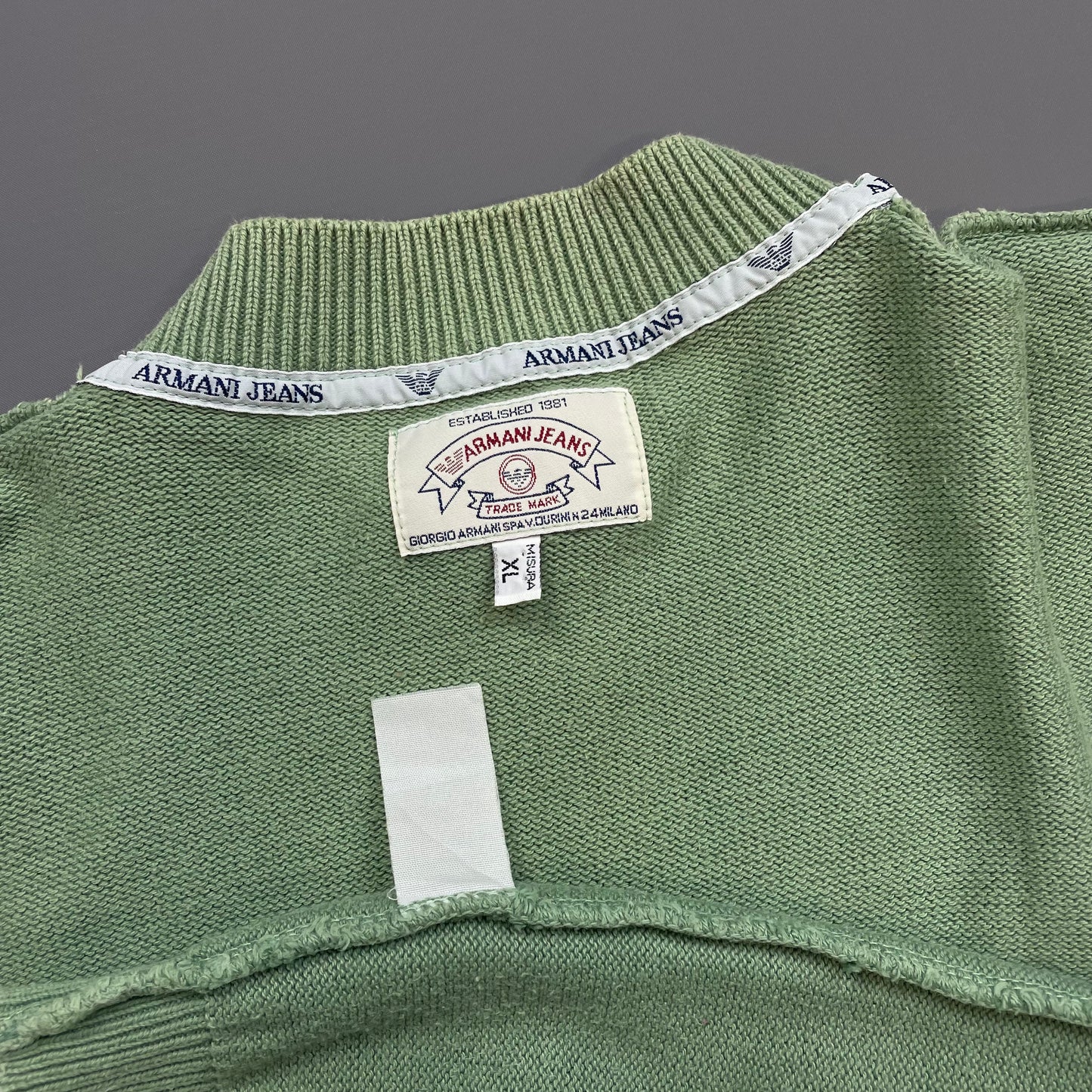 Armani Jeans Mint Green 90s Knit Jumper